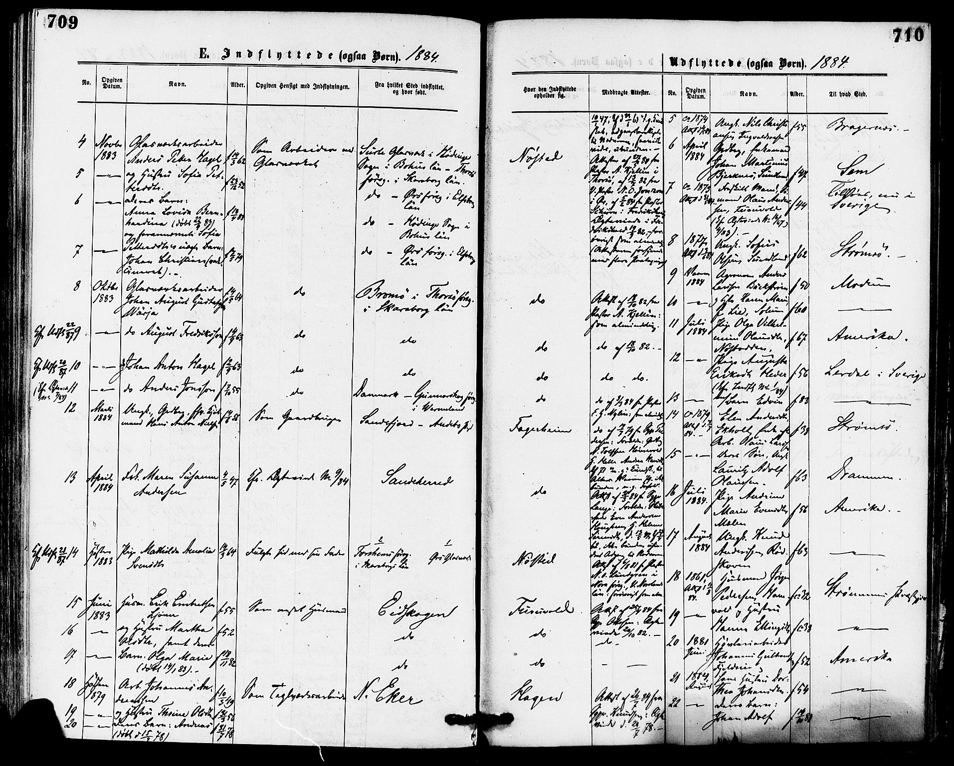 Skoger kirkebøker, AV/SAKO-A-59/F/Fa/L0005: Parish register (official) no. I 5, 1873-1884, p. 709-710