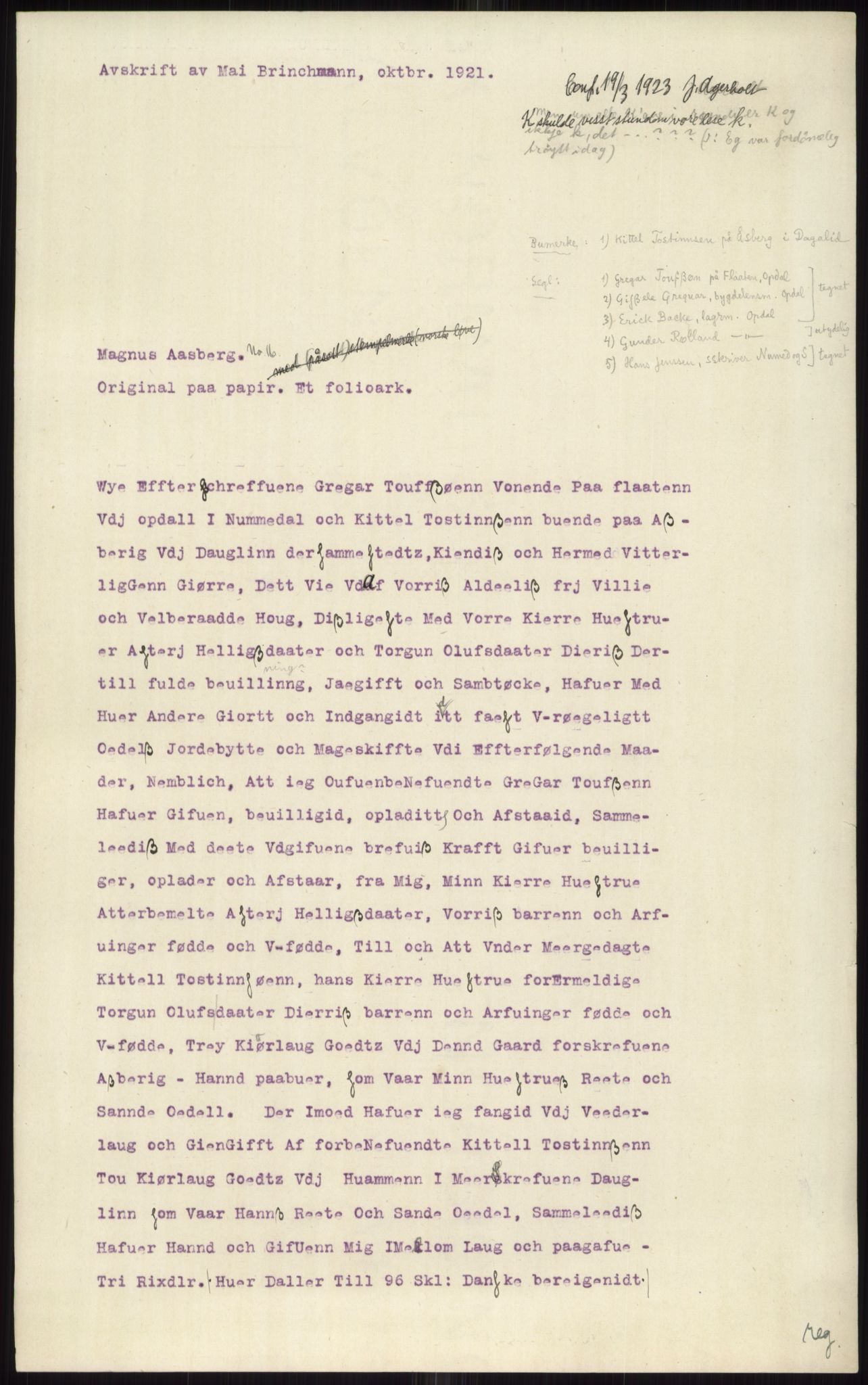 Samlinger til kildeutgivelse, Diplomavskriftsamlingen, AV/RA-EA-4053/H/Ha, p. 1315