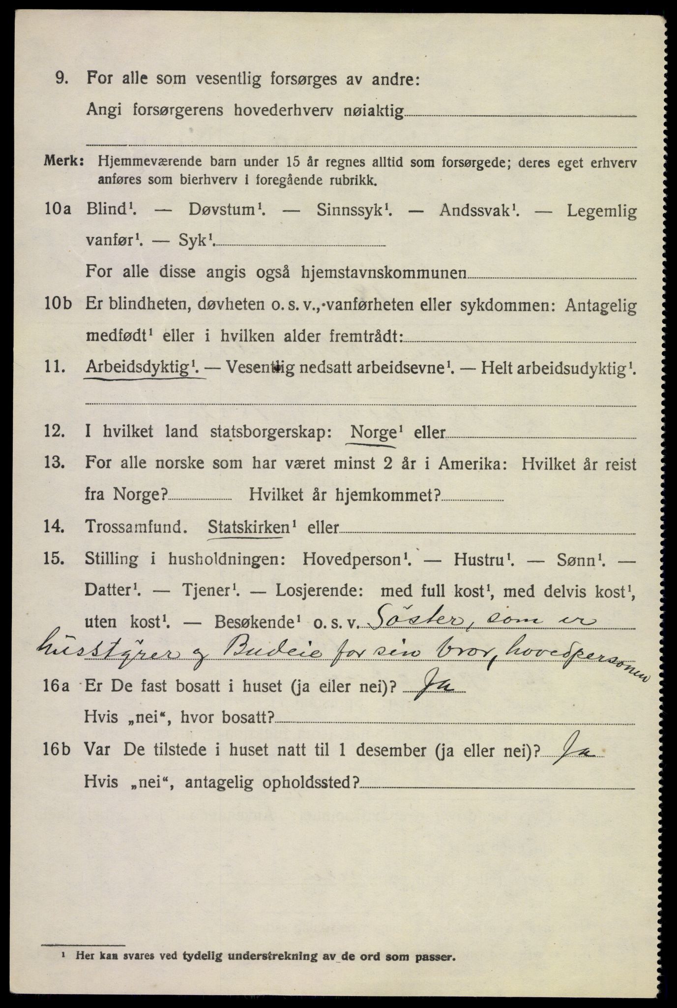 SAKO, 1920 census for Bø (Telemark), 1920, p. 6683