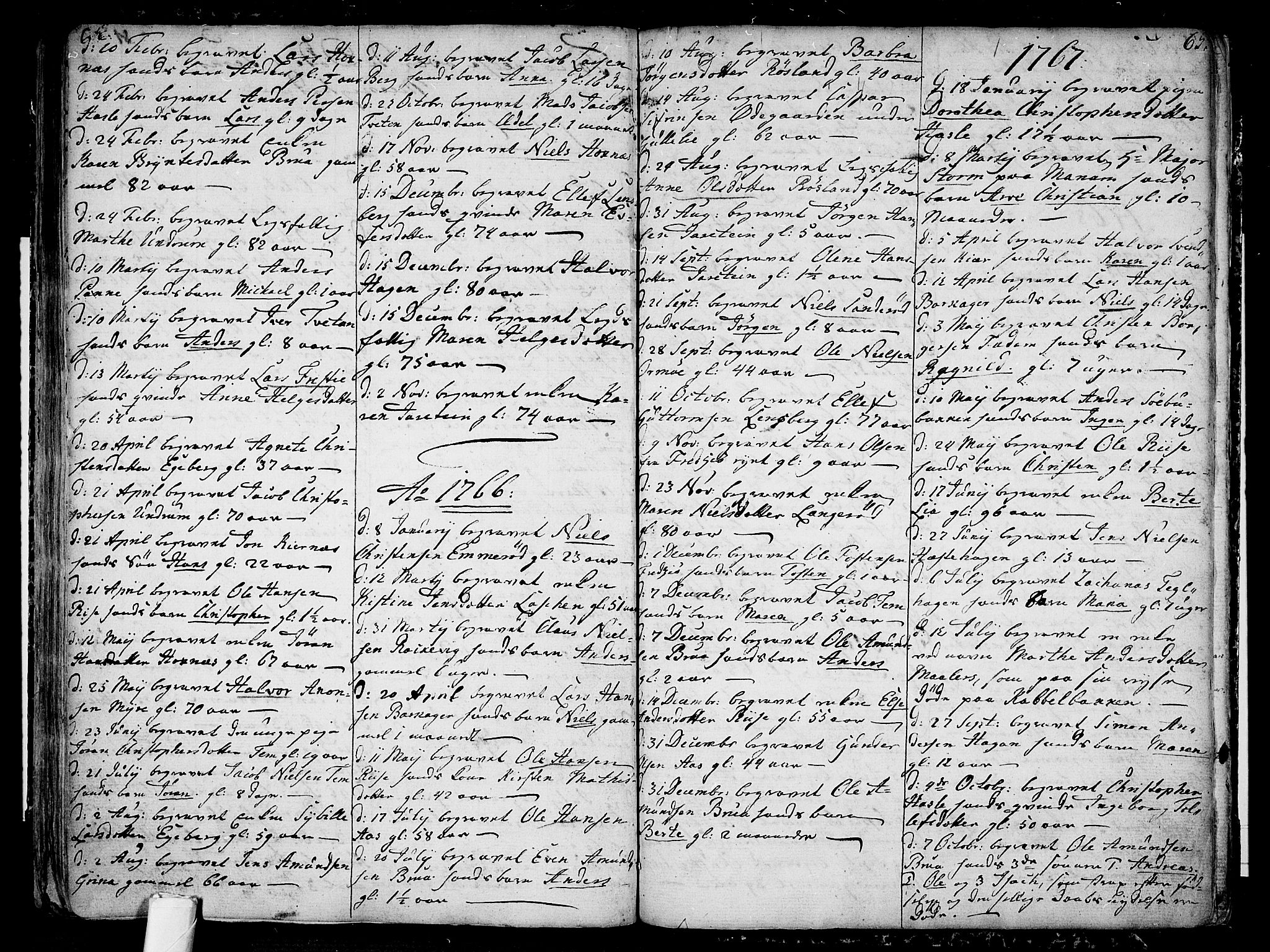 Sem kirkebøker, SAKO/A-5/F/Fa/L0002: Parish register (official) no. I 2, 1764-1798, p. 65