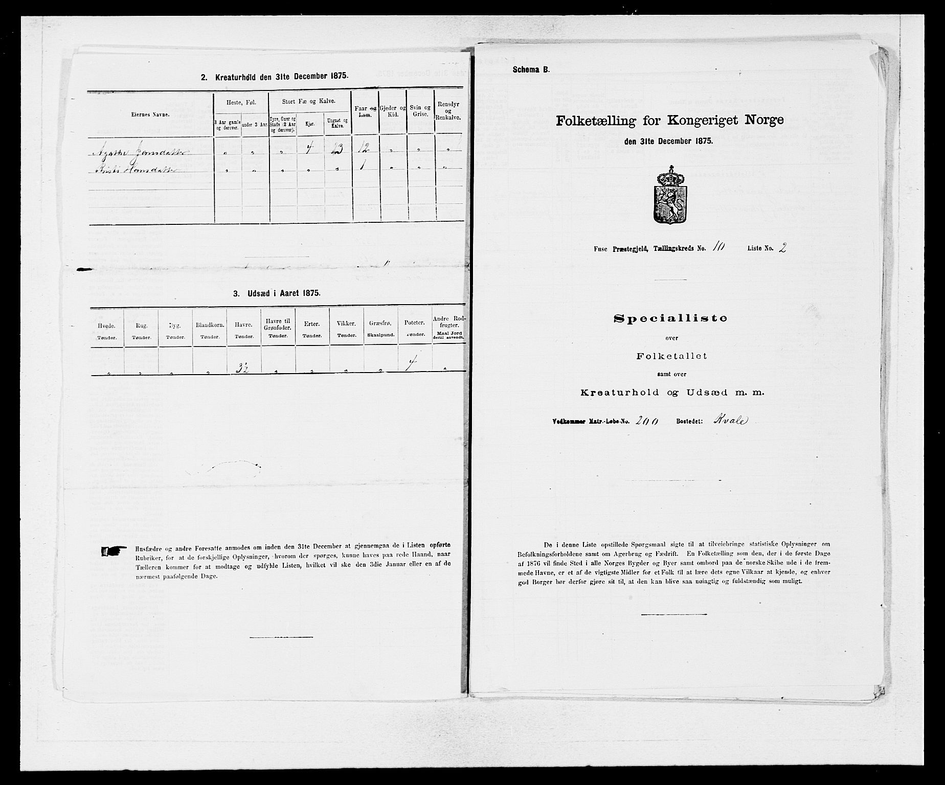 SAB, 1875 census for 1241P Fusa, 1875, p. 668