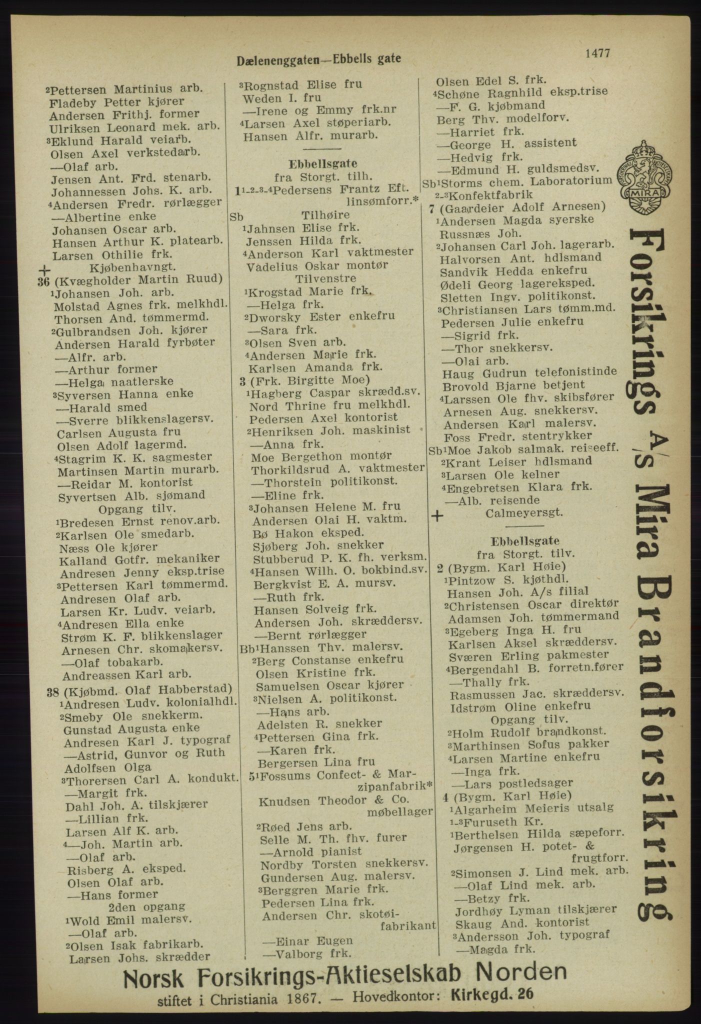 Kristiania/Oslo adressebok, PUBL/-, 1918, p. 1630