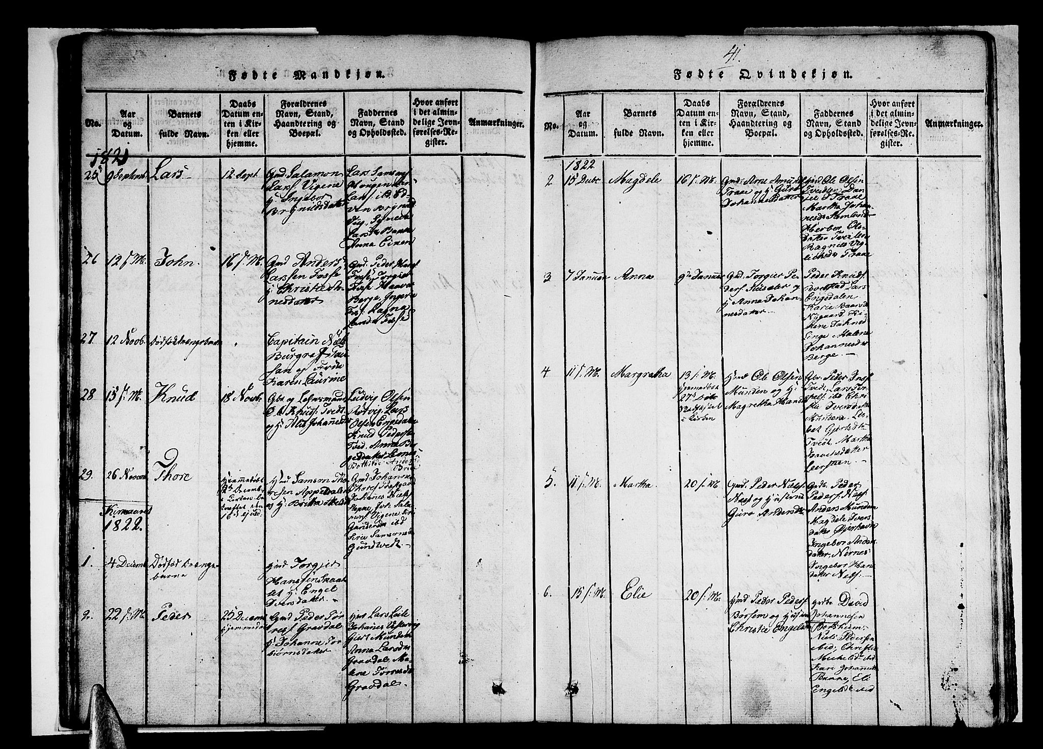 Strandebarm sokneprestembete, AV/SAB-A-78401/H/Haa: Parish register (official) no. A 5, 1816-1826, p. 41