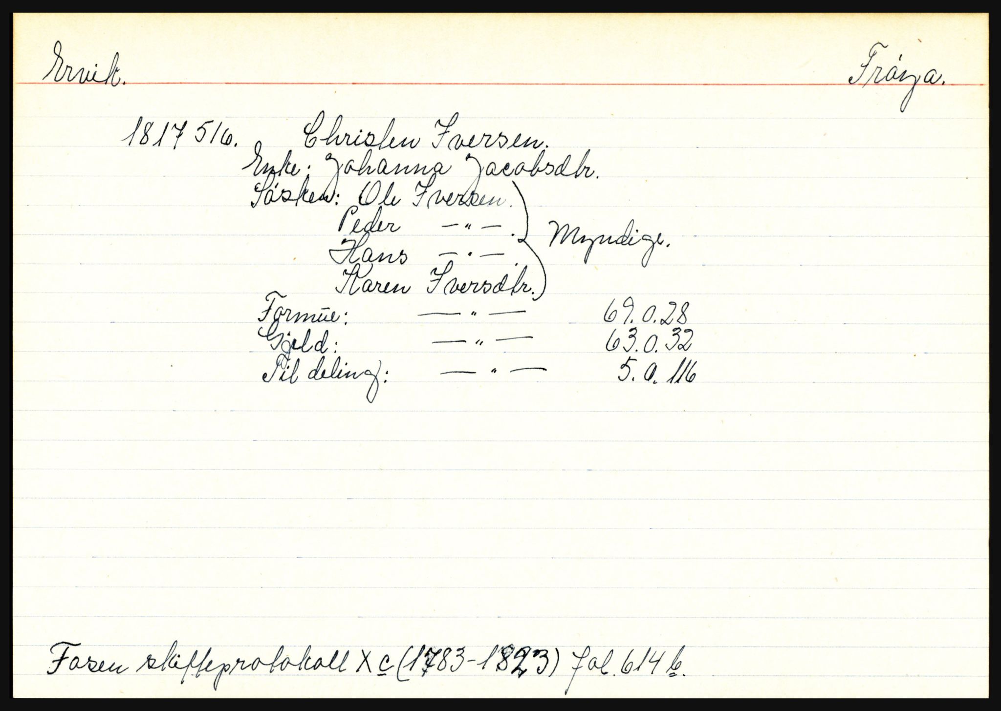 Fosen sorenskriveri, AV/SAT-A-1107/1/3, 1681-1823, p. 1365