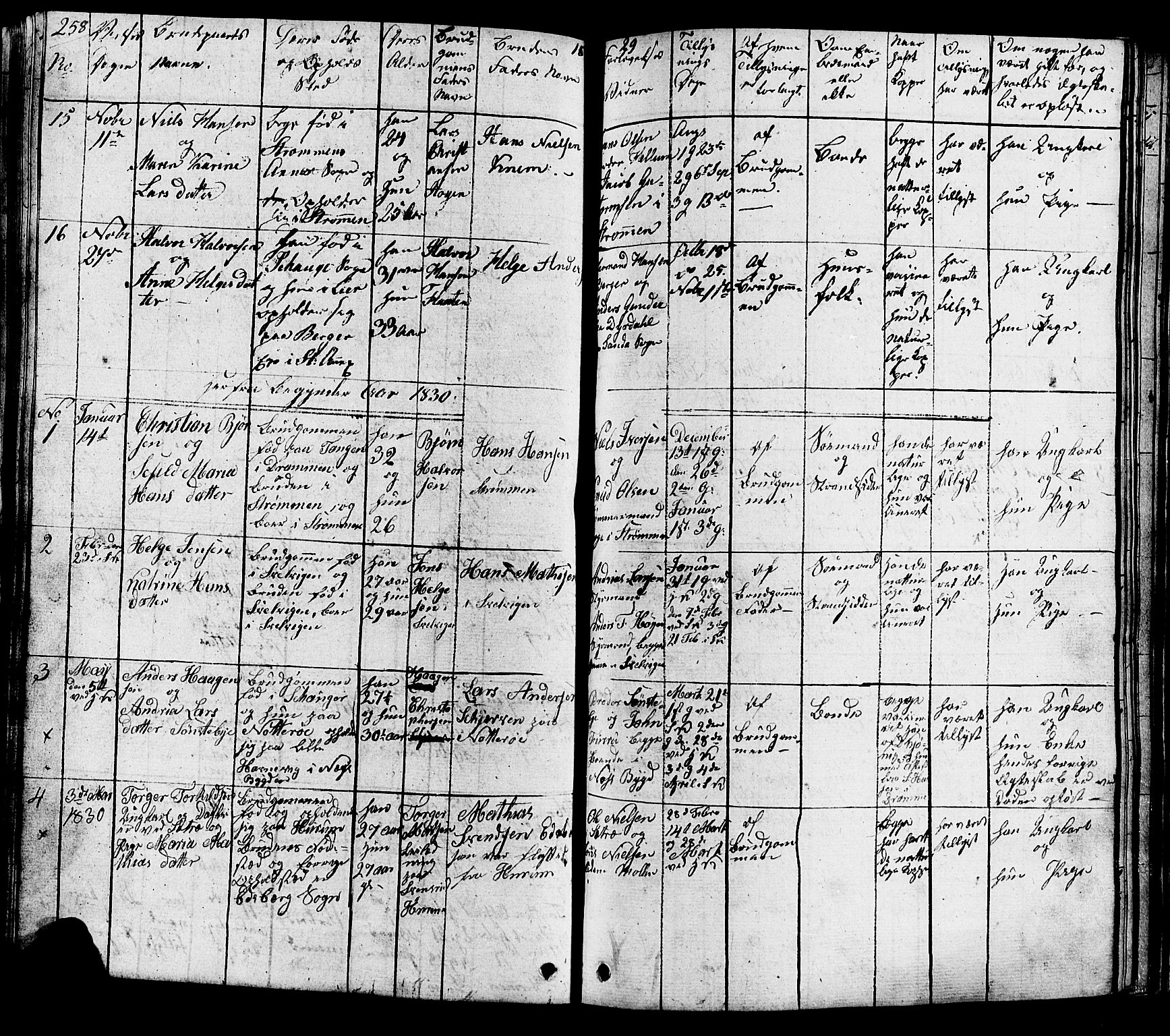 Hurum kirkebøker, SAKO/A-229/G/Ga/L0002: Parish register (copy) no. I 2, 1827-1857, p. 258