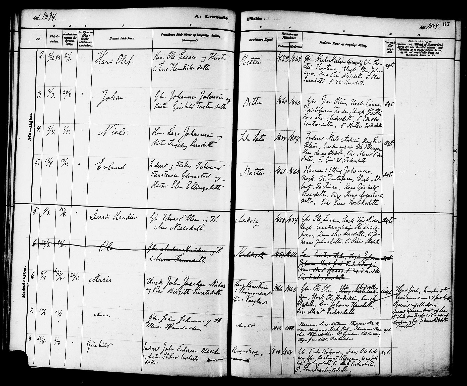 Ministerialprotokoller, klokkerbøker og fødselsregistre - Møre og Romsdal, SAT/A-1454/576/L0885: Parish register (official) no. 576A03, 1880-1898, p. 67
