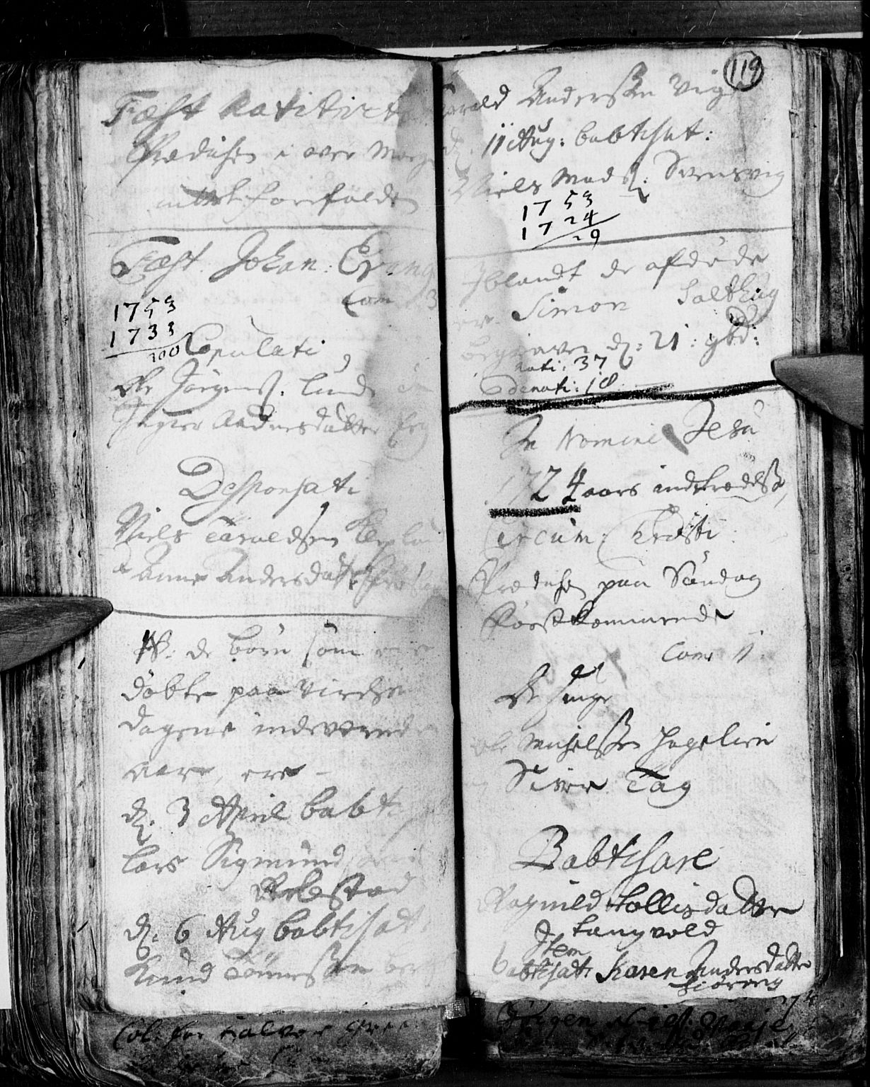 Søgne sokneprestkontor, AV/SAK-1111-0037/F/Fa/Fab/L0001: Parish register (official) no. A 1, 1716-1740, p. 119