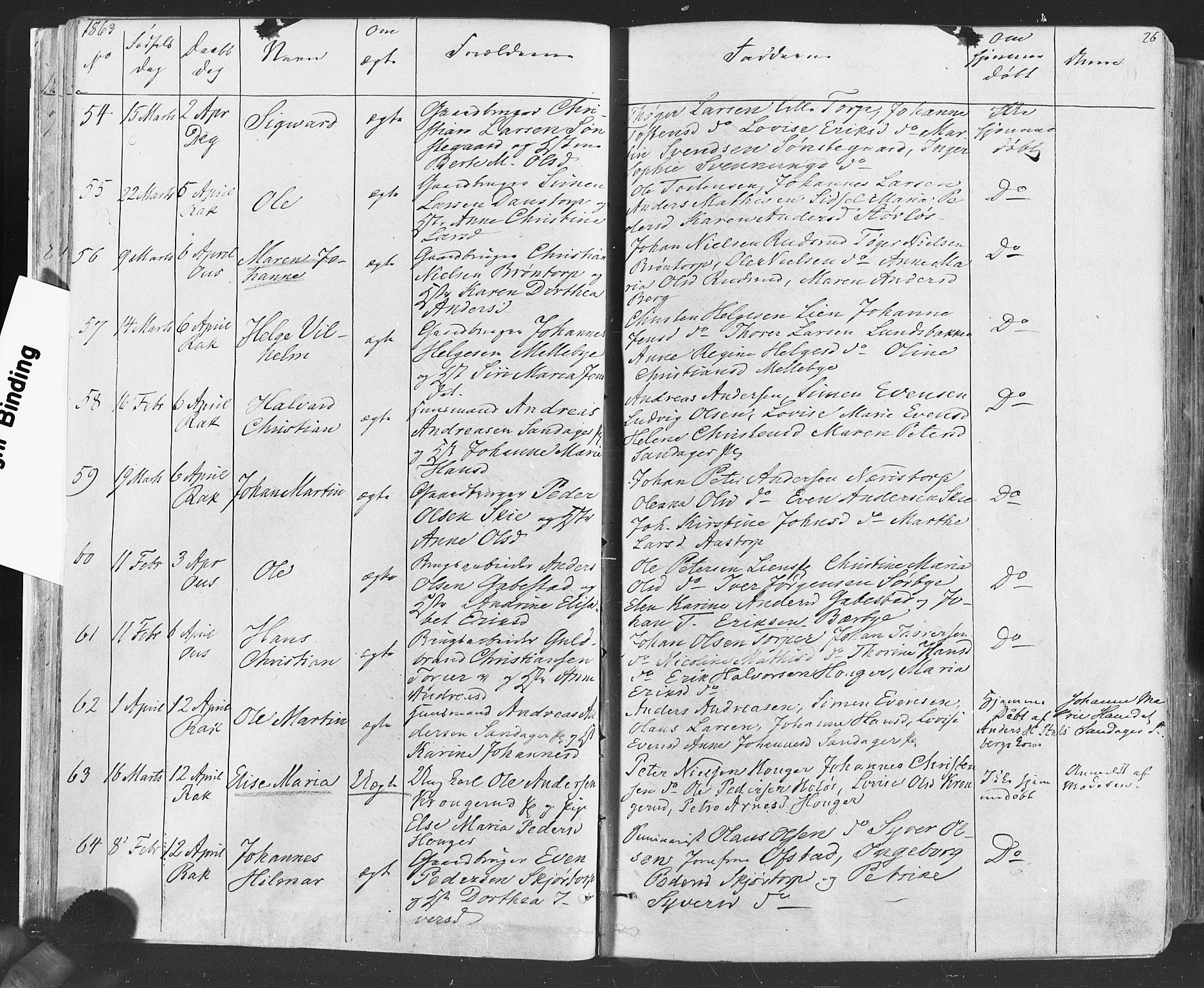 Rakkestad prestekontor Kirkebøker, AV/SAO-A-2008/F/Fa/L0011: Parish register (official) no. I 11, 1862-1877, p. 26