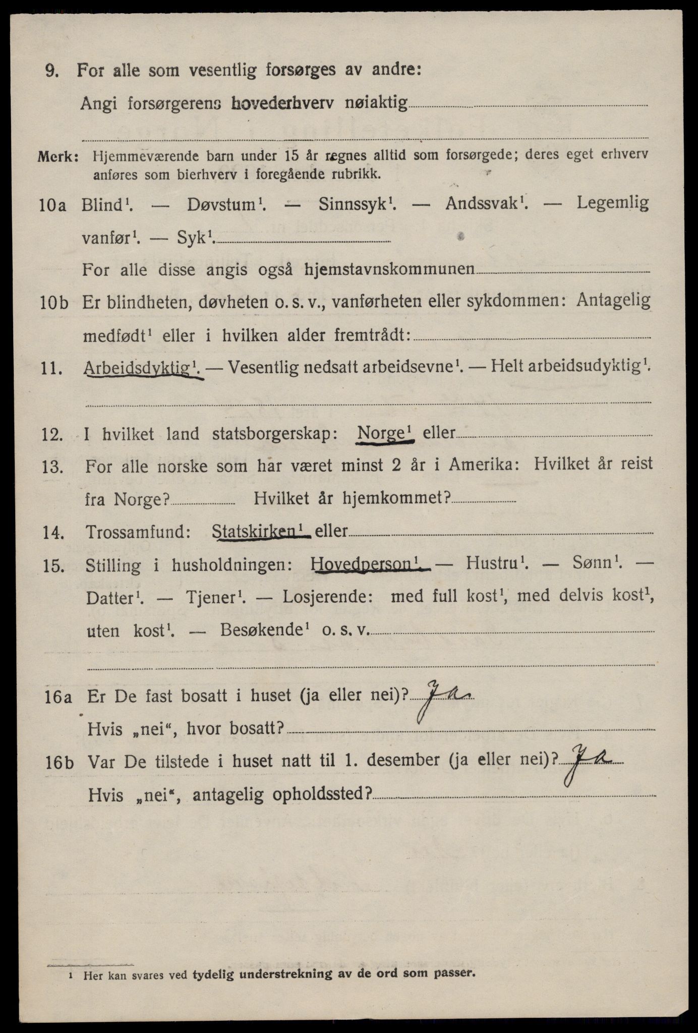 SAST, 1920 census for Eigersund, 1920, p. 3598