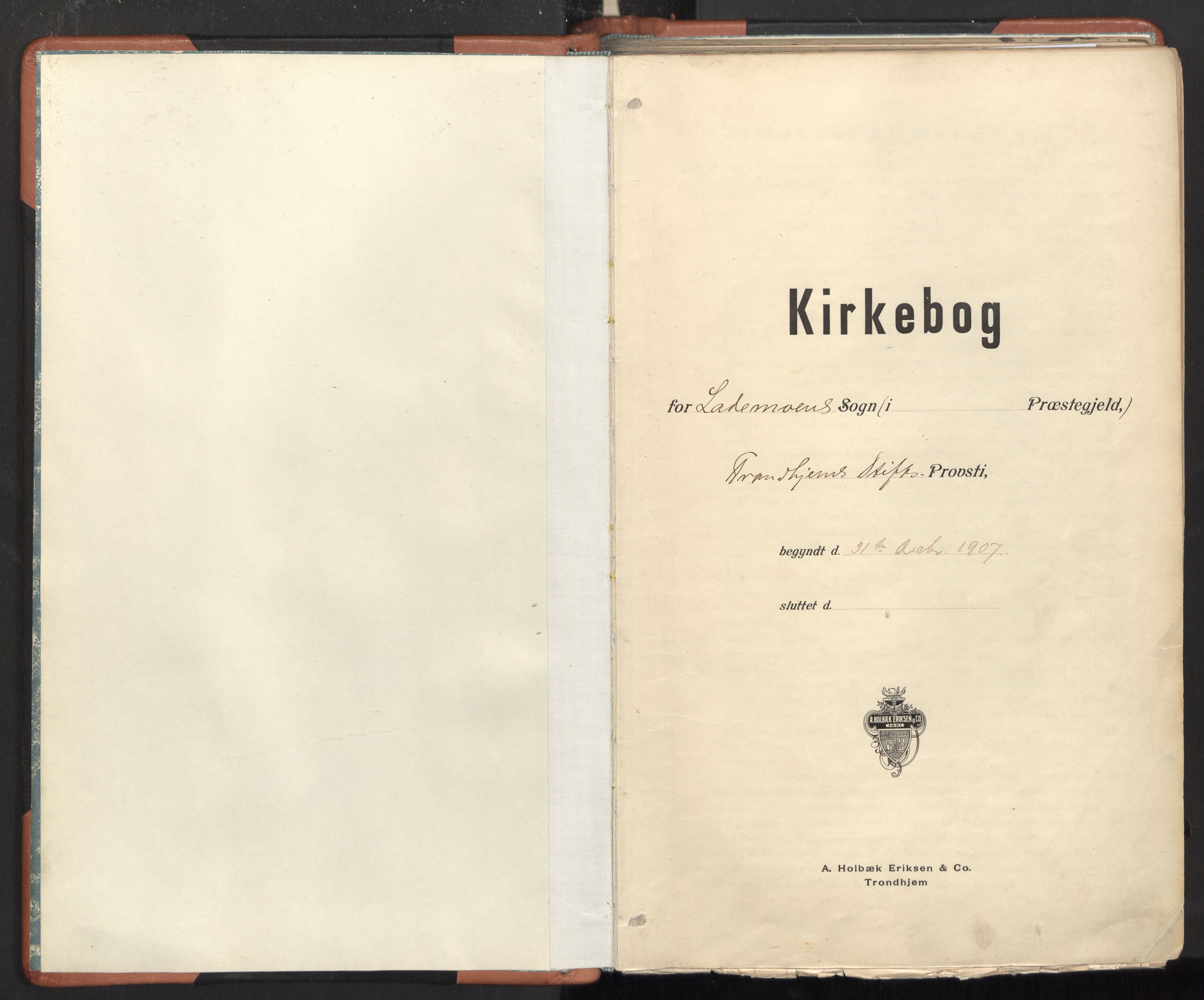 Ministerialprotokoller, klokkerbøker og fødselsregistre - Sør-Trøndelag, SAT/A-1456/605/L0243: Parish register (official) no. 605A05, 1908-1923