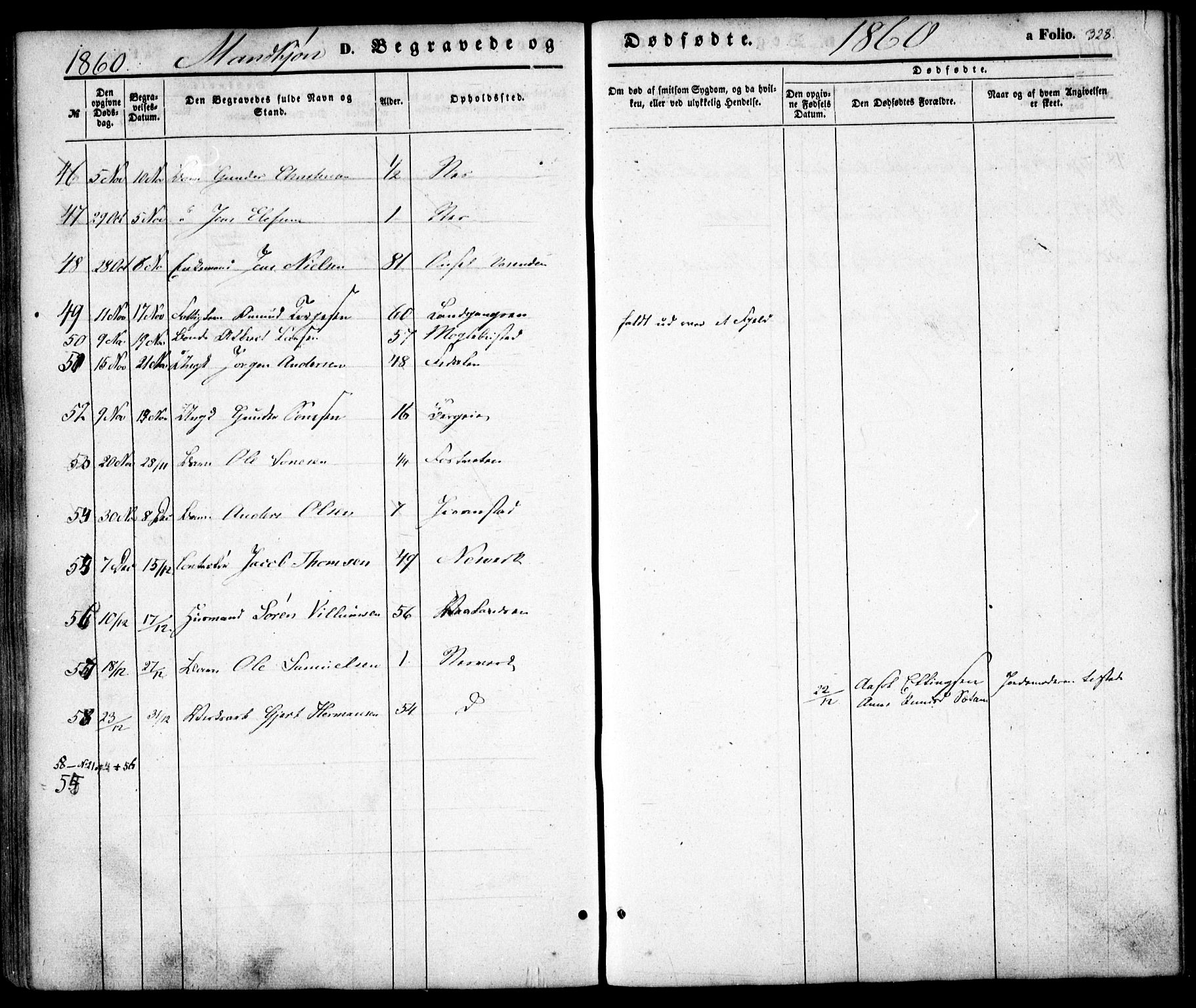 Holt sokneprestkontor, AV/SAK-1111-0021/F/Fa/L0008: Parish register (official) no. A 8, 1849-1860, p. 328