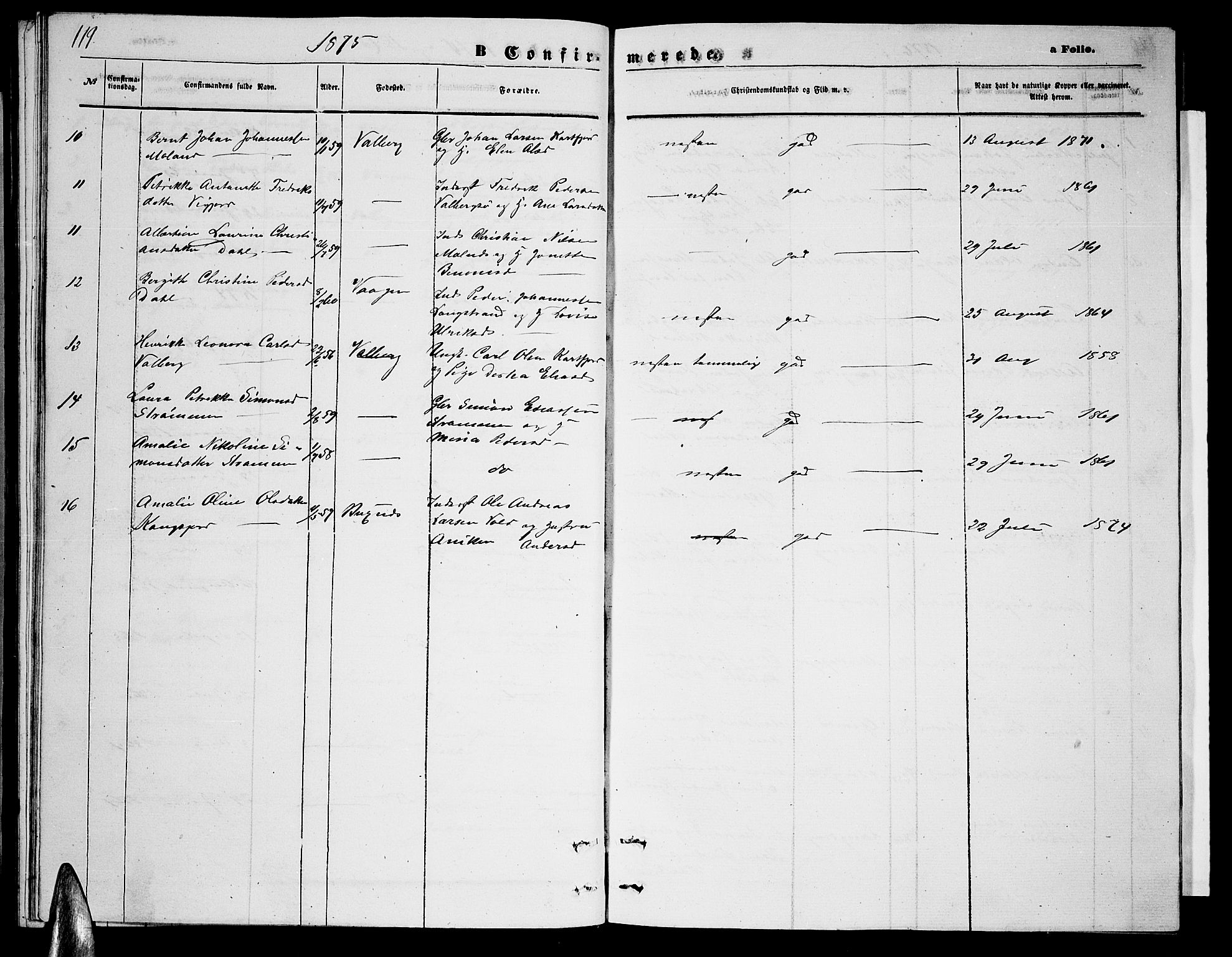 Ministerialprotokoller, klokkerbøker og fødselsregistre - Nordland, AV/SAT-A-1459/884/L1196: Parish register (copy) no. 884C02, 1860-1887, p. 119