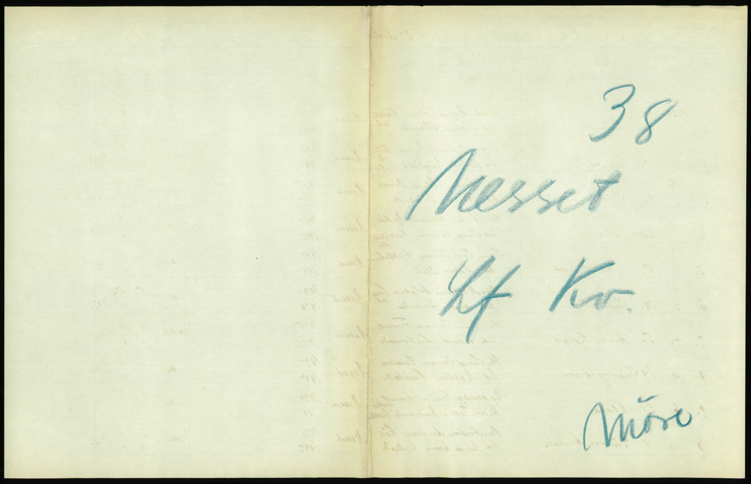 Statistisk sentralbyrå, Sosiodemografiske emner, Befolkning, RA/S-2228/D/Df/Dfc/Dfca/L0040: Møre fylke: Levendefødte menn og kvinner. Bygder., 1921, p. 467