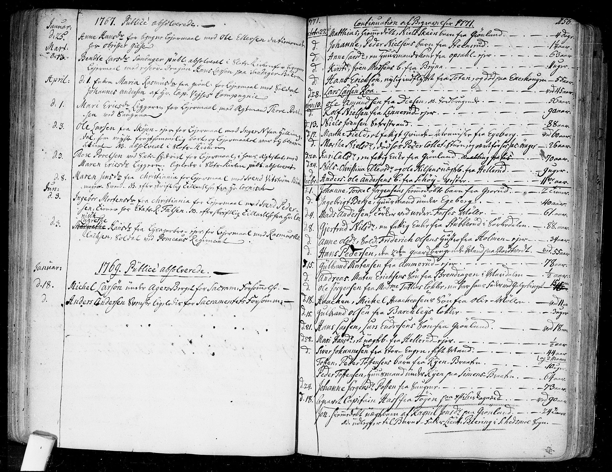 Aker prestekontor kirkebøker, SAO/A-10861/F/L0009: Parish register (official) no. 9, 1765-1785, p. 156