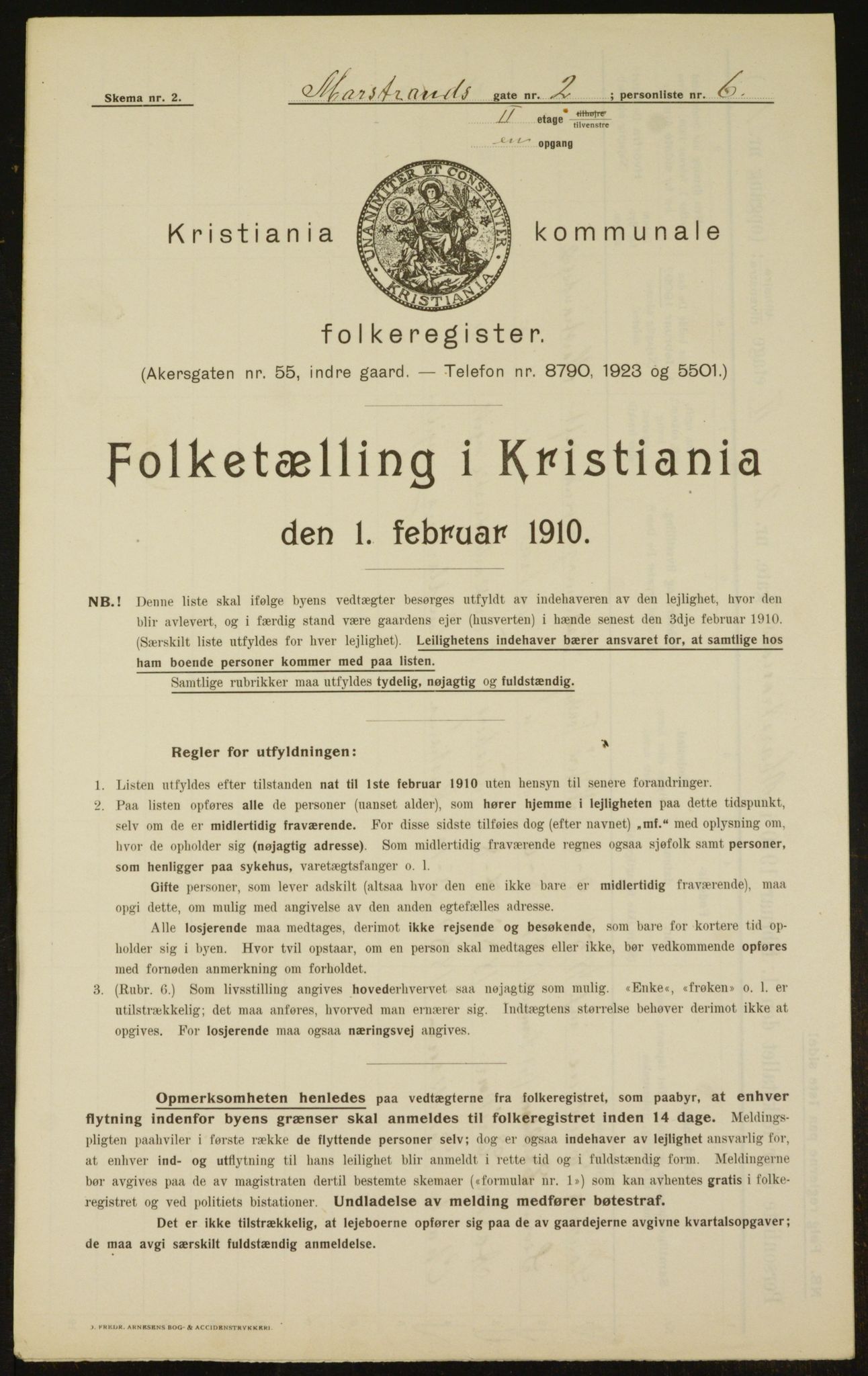 OBA, Municipal Census 1910 for Kristiania, 1910, p. 62553