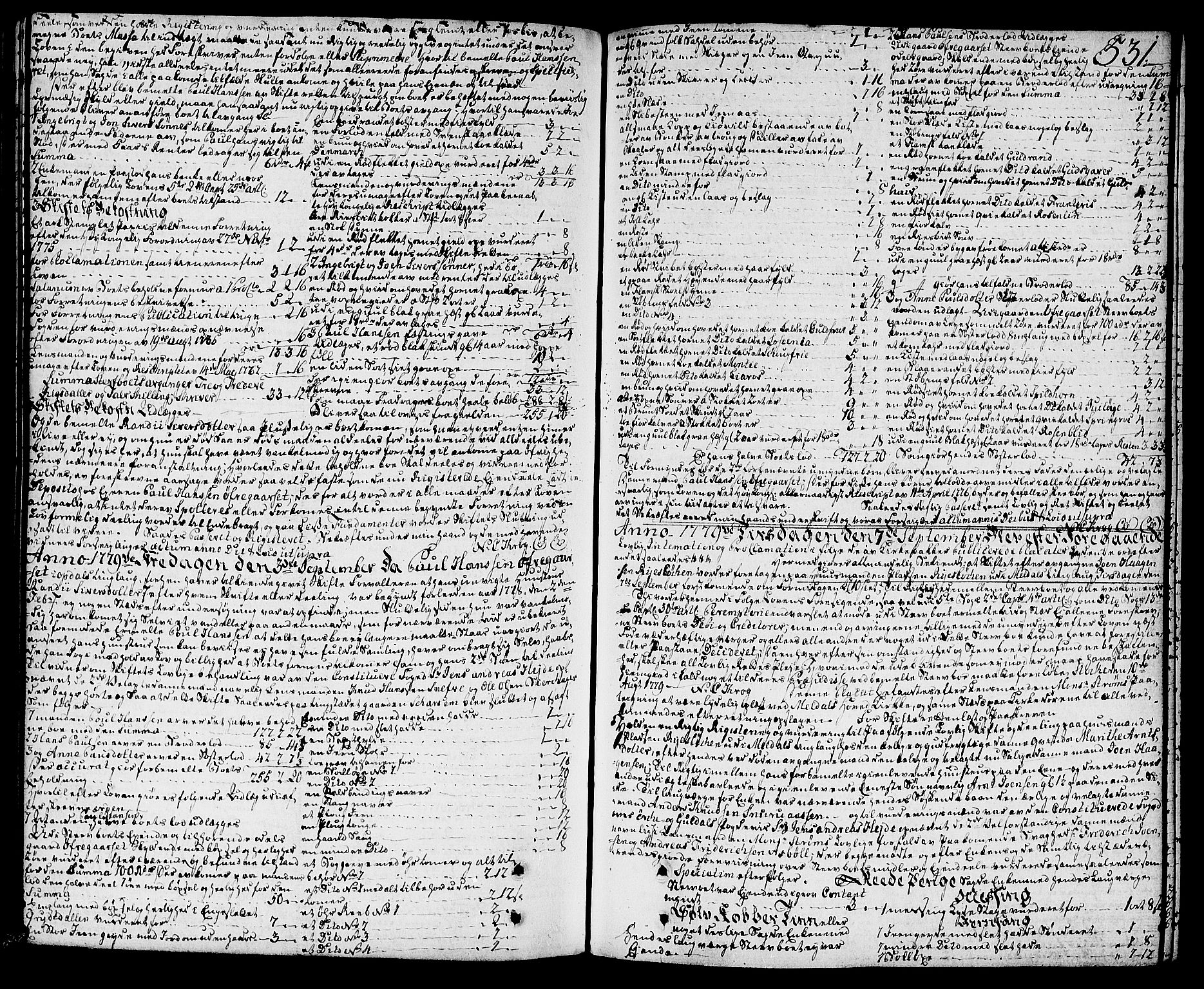 Orkdal sorenskriveri, SAT/A-4169/1/3/3Aa/L0007: Skifteprotokoller, 1767-1782, p. 530b-531a