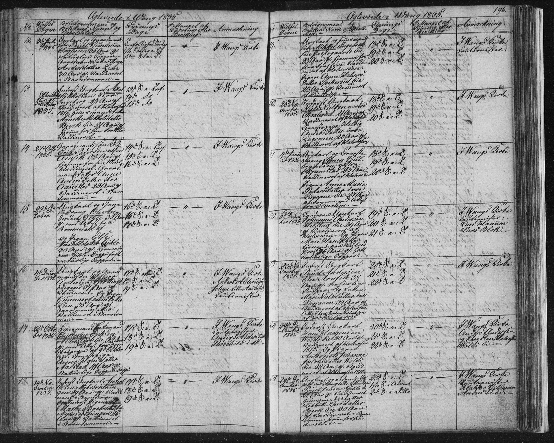 Vang prestekontor, Hedmark, SAH/PREST-008/H/Ha/Hab/L0008: Parish register (copy) no. 8, 1832-1854, p. 196