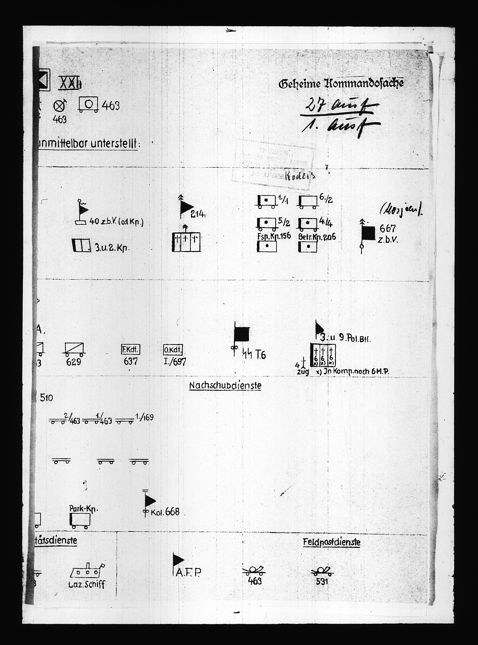 Documents Section, AV/RA-RAFA-2200/V/L0083: Amerikansk mikrofilm "Captured German Documents".
Box No. 722.  FKA jnr. 615/1954., 1940, p. 493