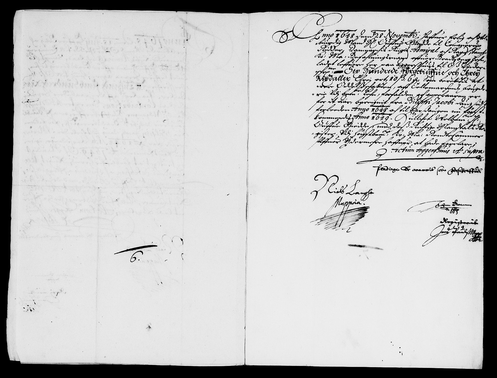 Rentekammeret inntil 1814, Reviderte regnskaper, Lensregnskaper, AV/RA-EA-5023/R/Rb/Rbp/L0035: Bratsberg len, 1648-1650