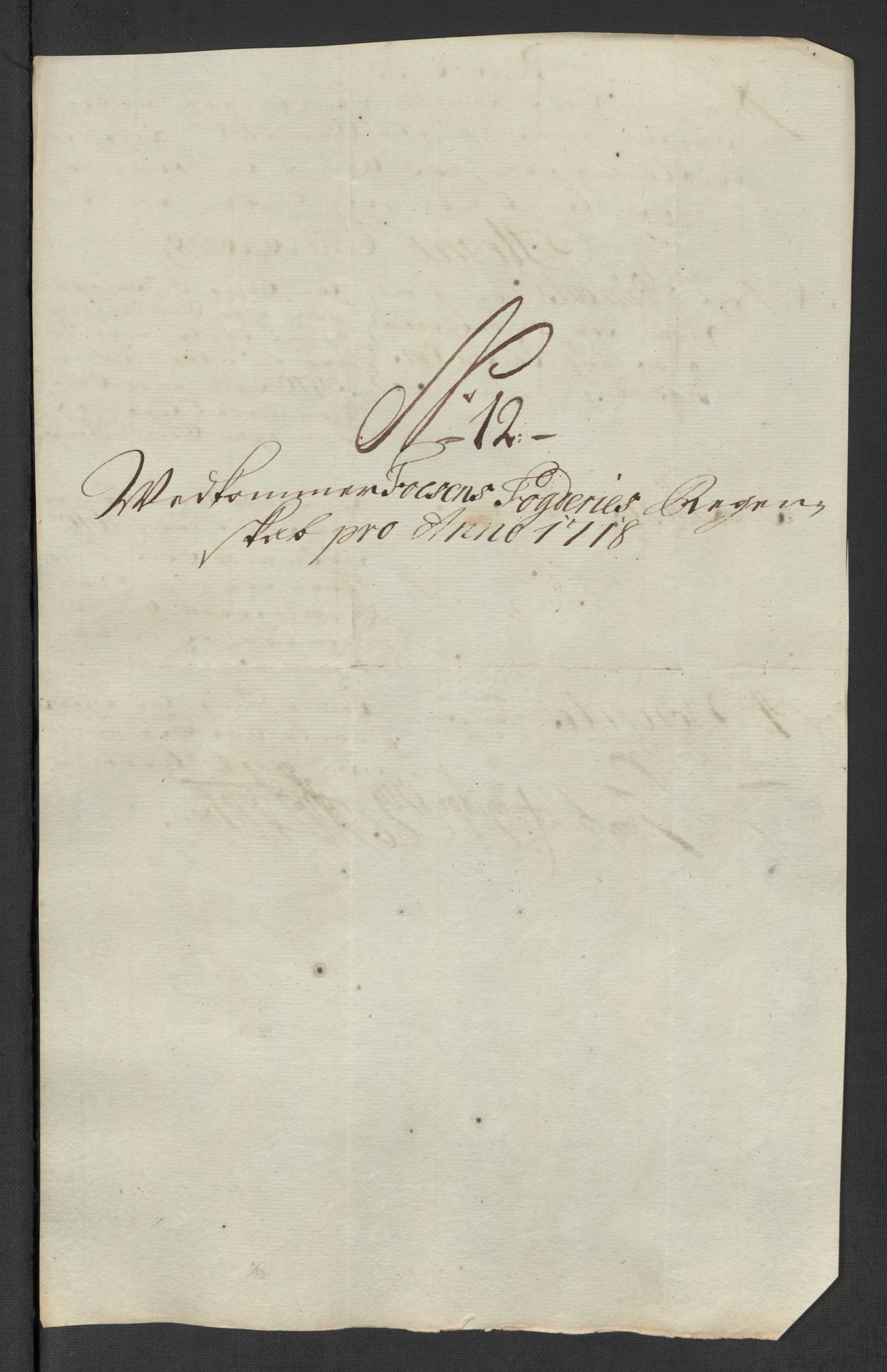 Rentekammeret inntil 1814, Reviderte regnskaper, Fogderegnskap, AV/RA-EA-4092/R57/L3866: Fogderegnskap Fosen, 1718, p. 115