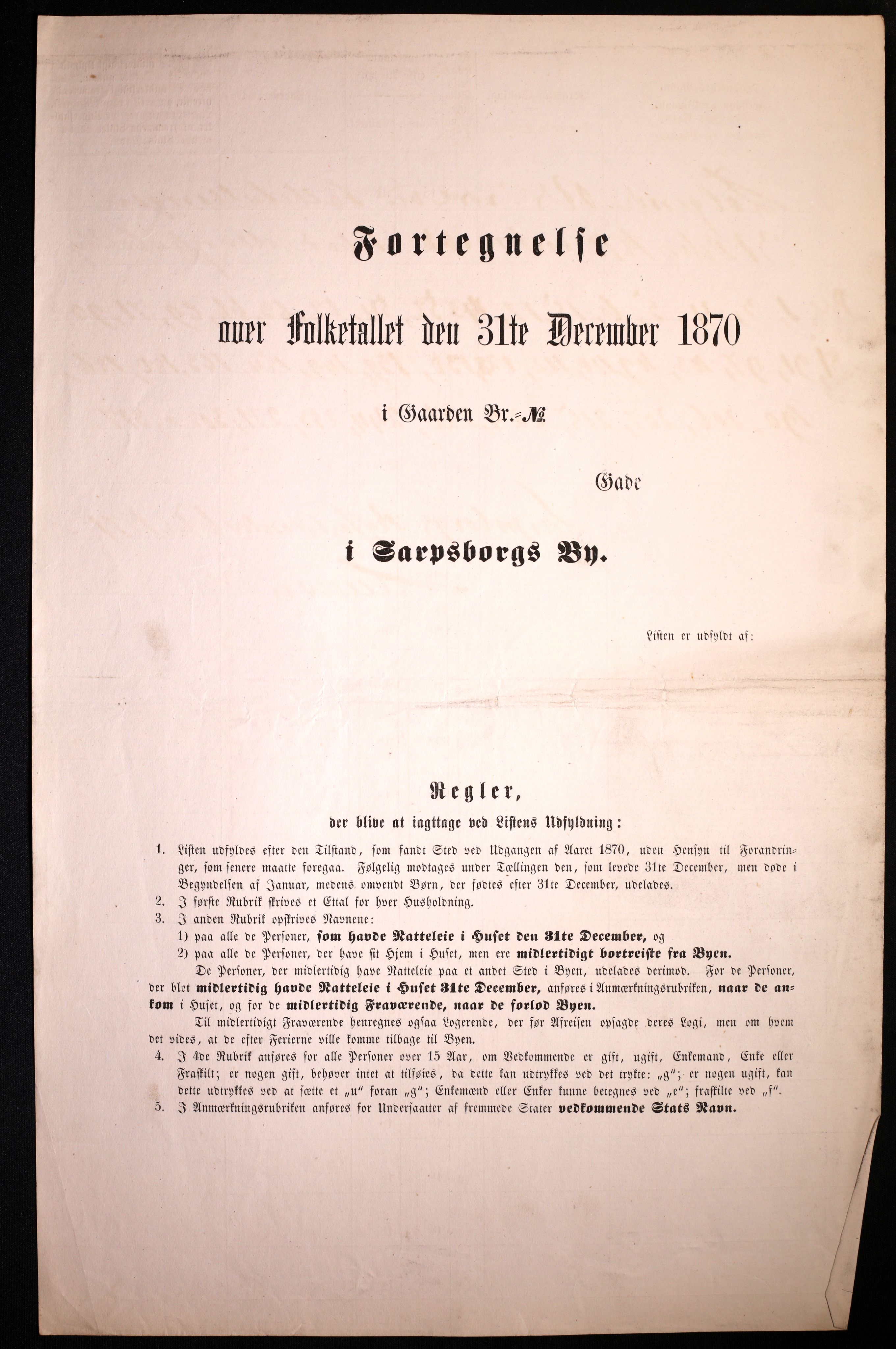 RA, 1870 census for 0102 Sarpsborg, 1870, p. 355