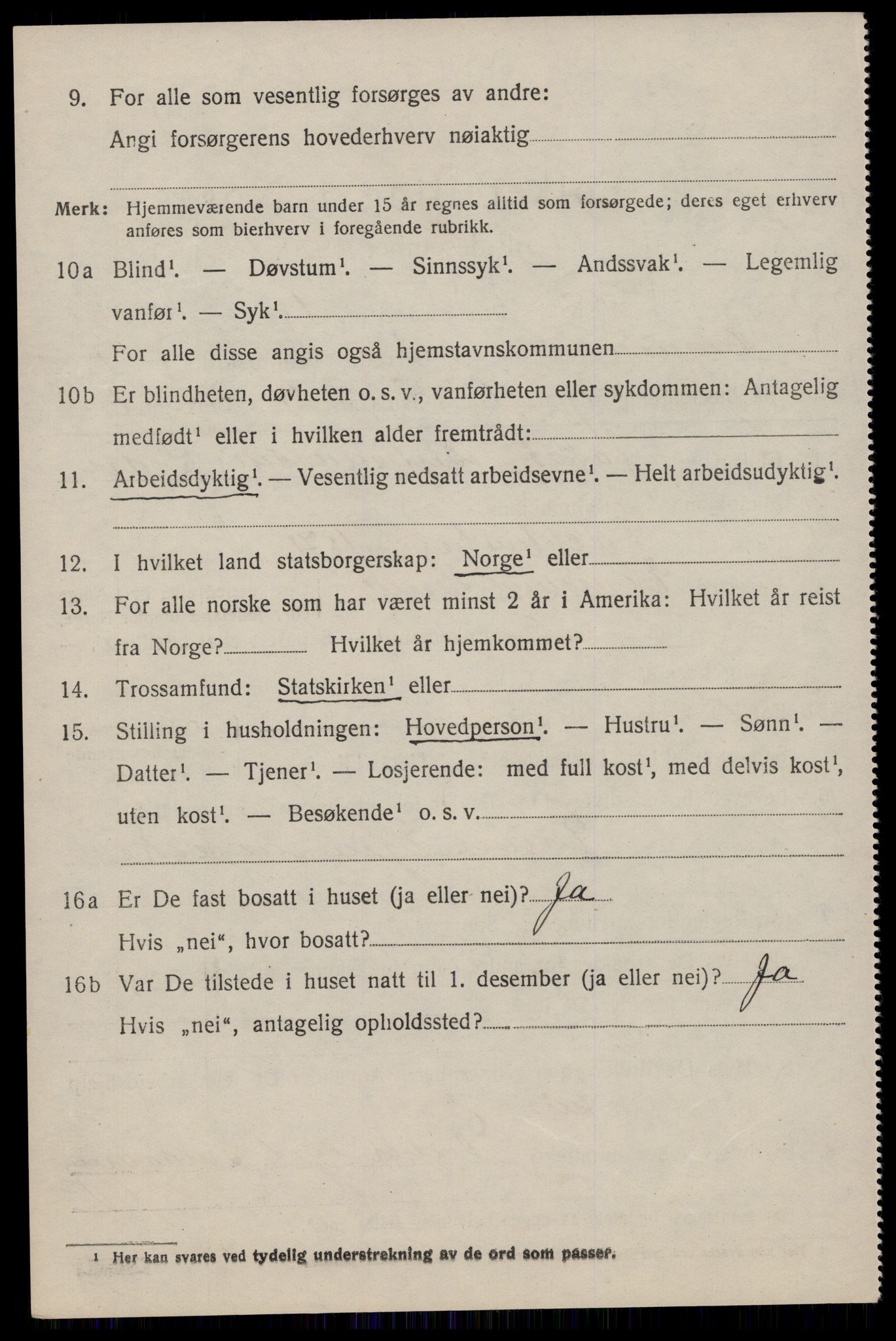 SAST, 1920 census for Eigersund, 1920, p. 4618