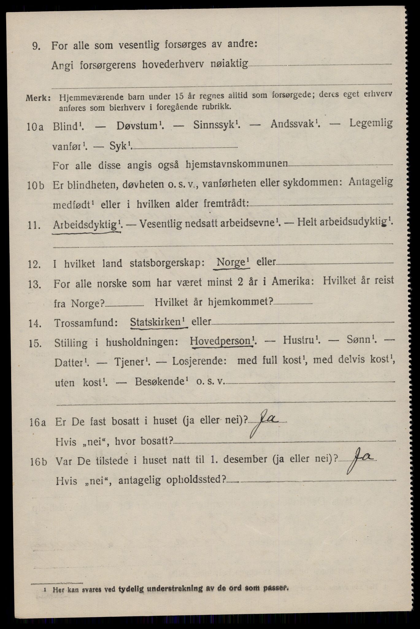 SAST, 1920 census for Eigersund, 1920, p. 4618