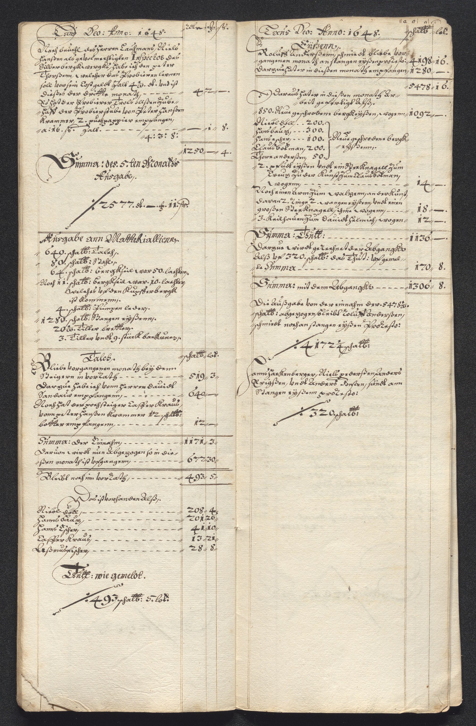 Kongsberg Sølvverk 1623-1816, AV/SAKO-EA-3135/001/D/Dc/Dcd/L0022: Utgiftsregnskap for gruver m.m., 1647-1648, p. 532