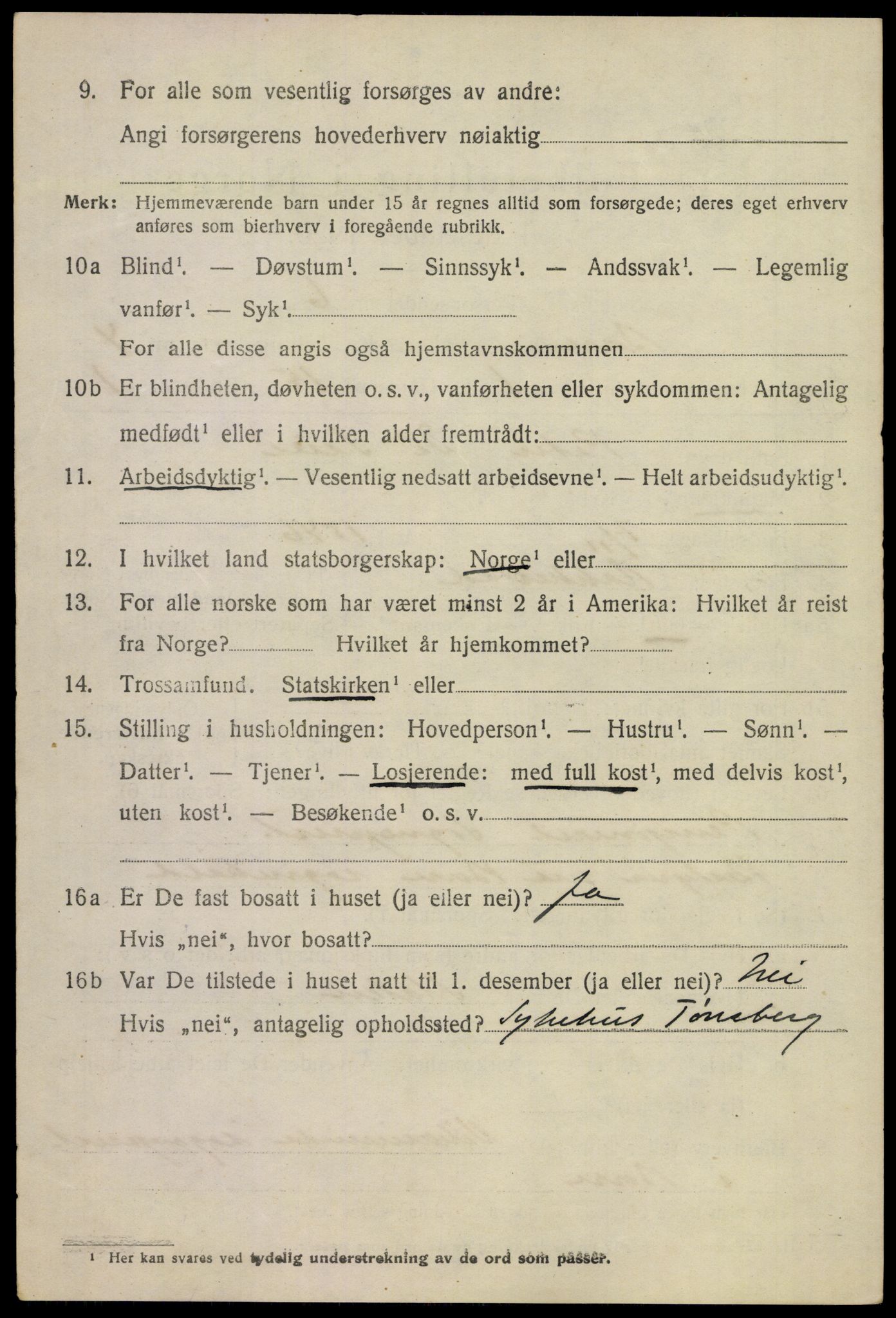 SAKO, 1920 census for Borre, 1920, p. 7145