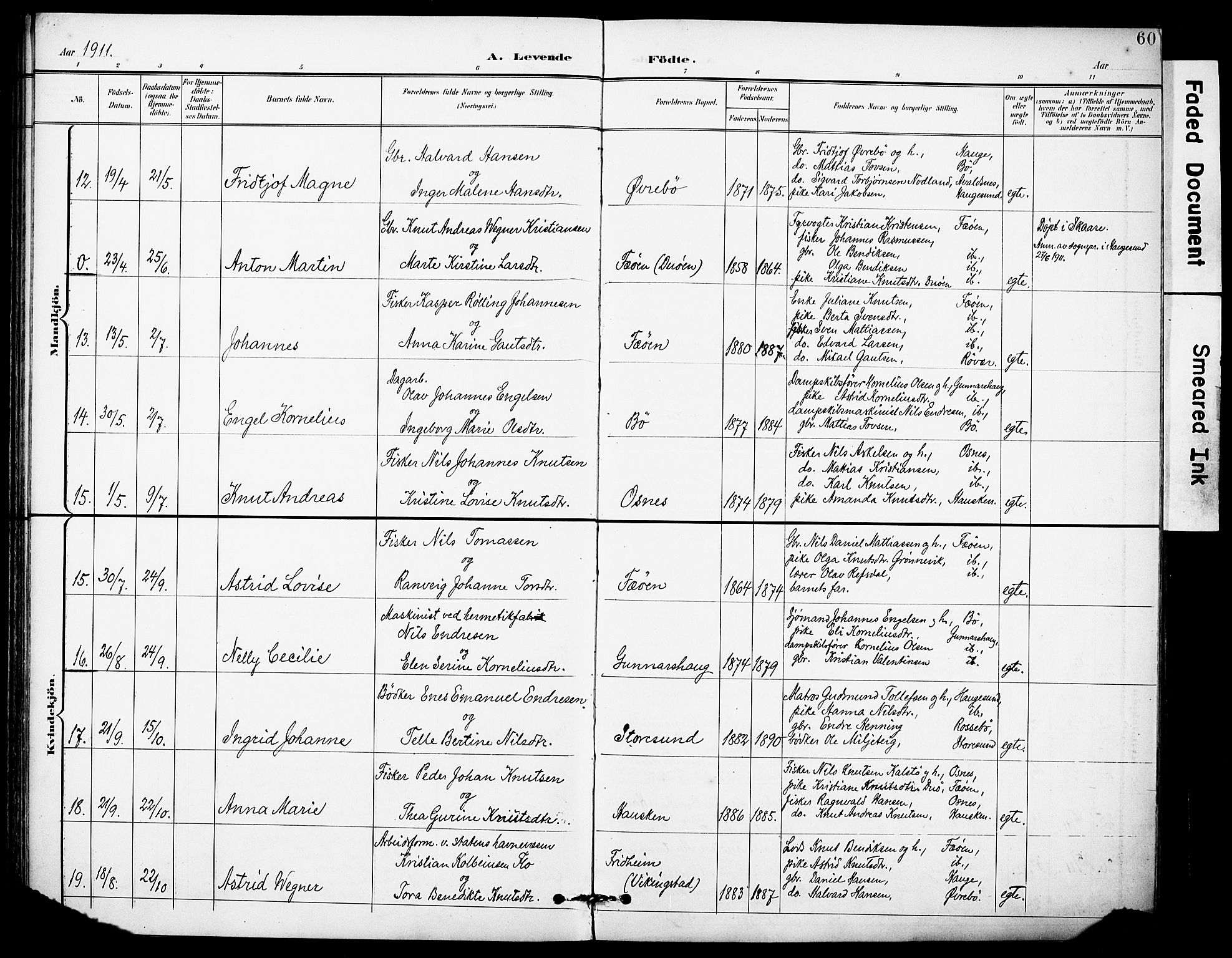 Torvastad sokneprestkontor, AV/SAST-A -101857/H/Ha/Haa/L0017: Parish register (official) no. A 16, 1899-1911, p. 60