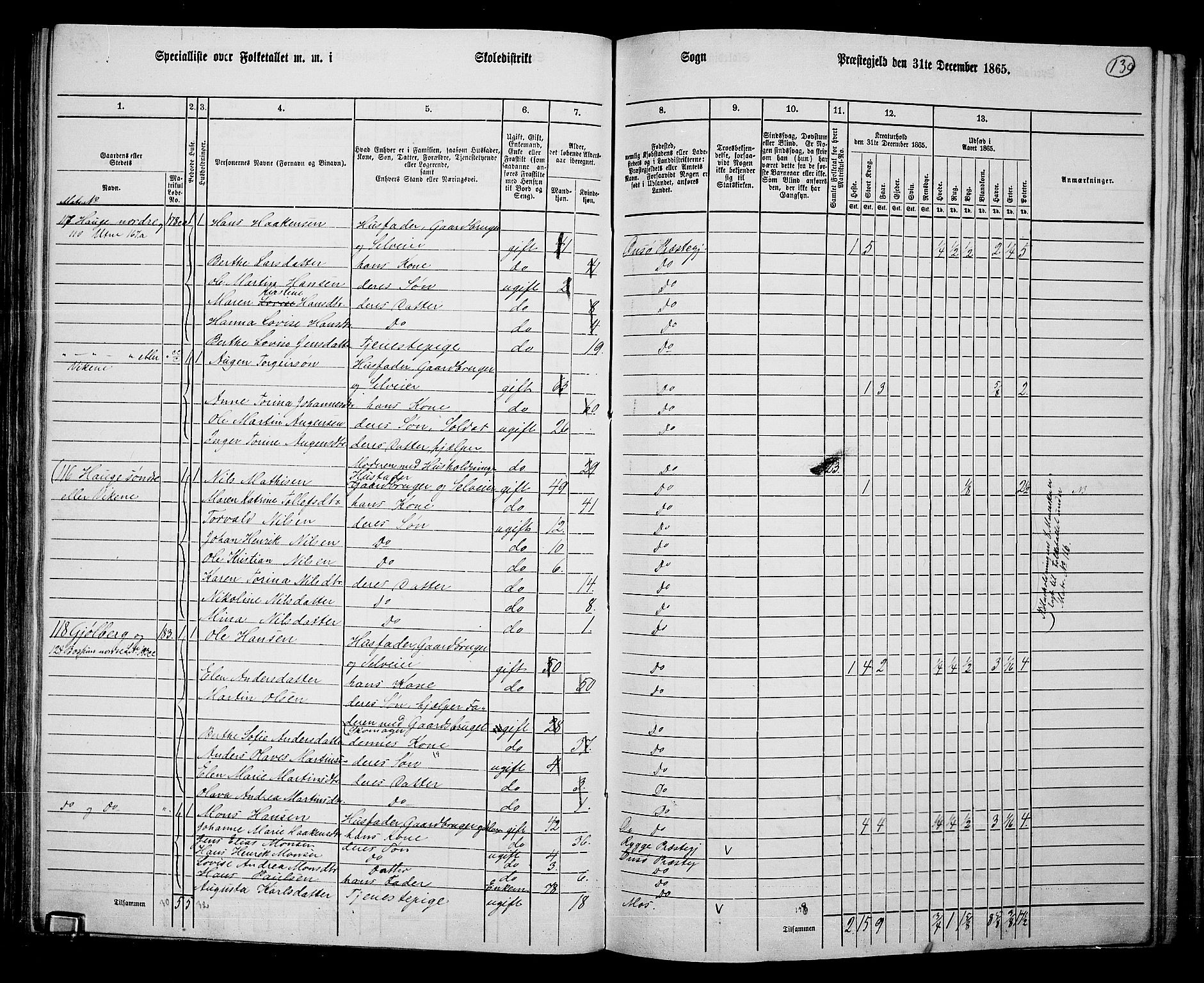 RA, 1865 census for Onsøy, 1865, p. 120