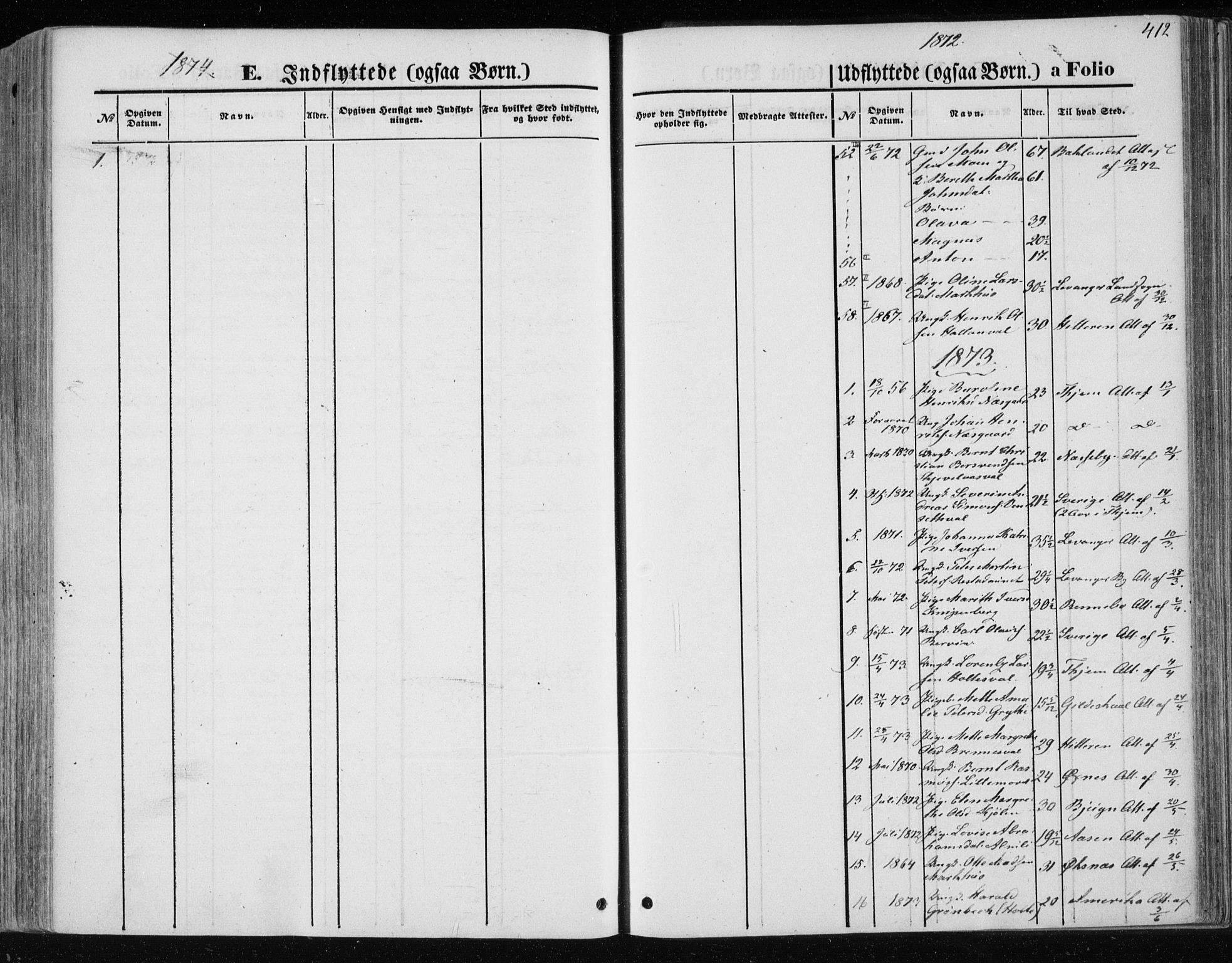 Ministerialprotokoller, klokkerbøker og fødselsregistre - Nord-Trøndelag, SAT/A-1458/717/L0157: Parish register (official) no. 717A08 /1, 1863-1877, p. 412