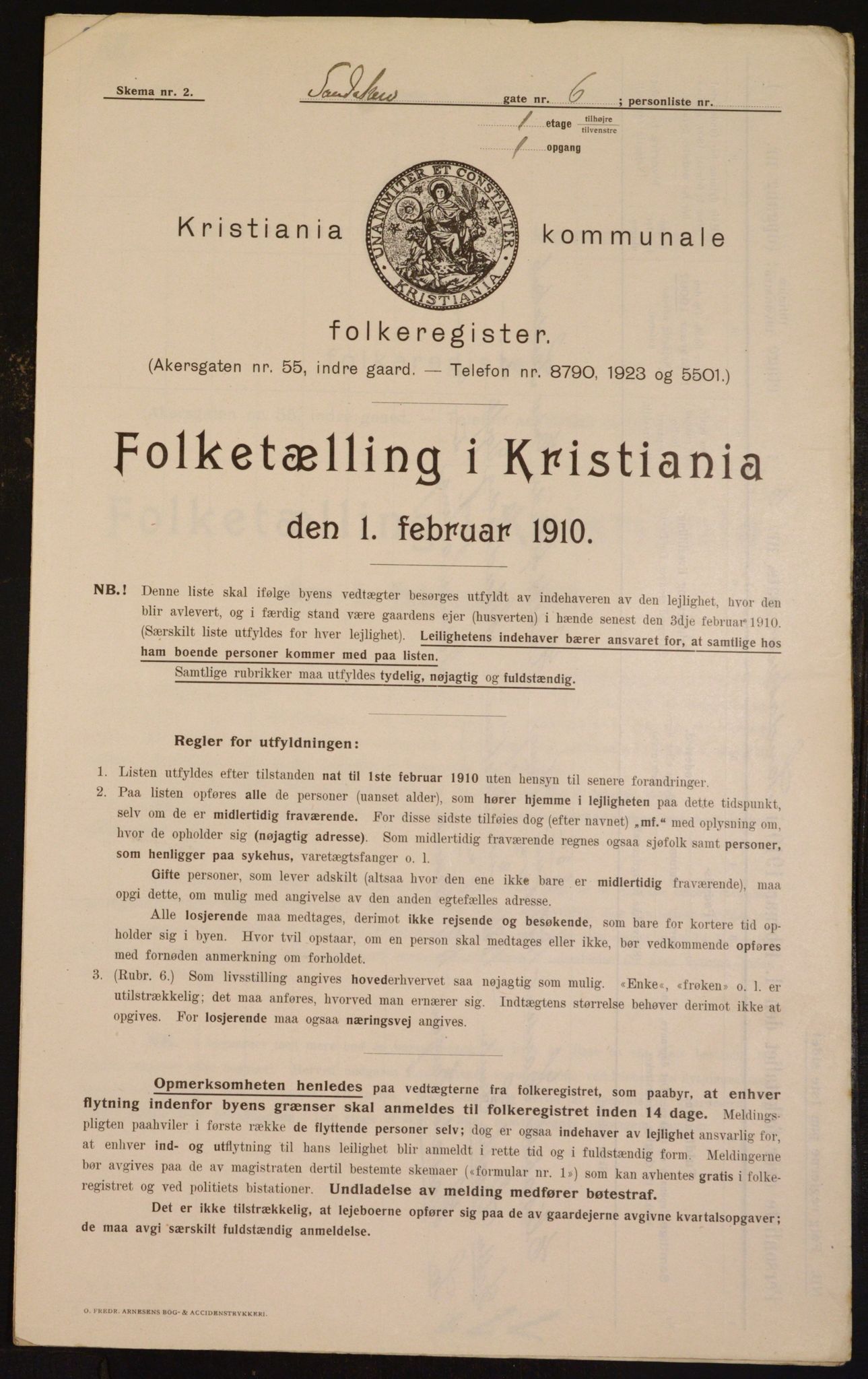 OBA, Municipal Census 1910 for Kristiania, 1910, p. 82954