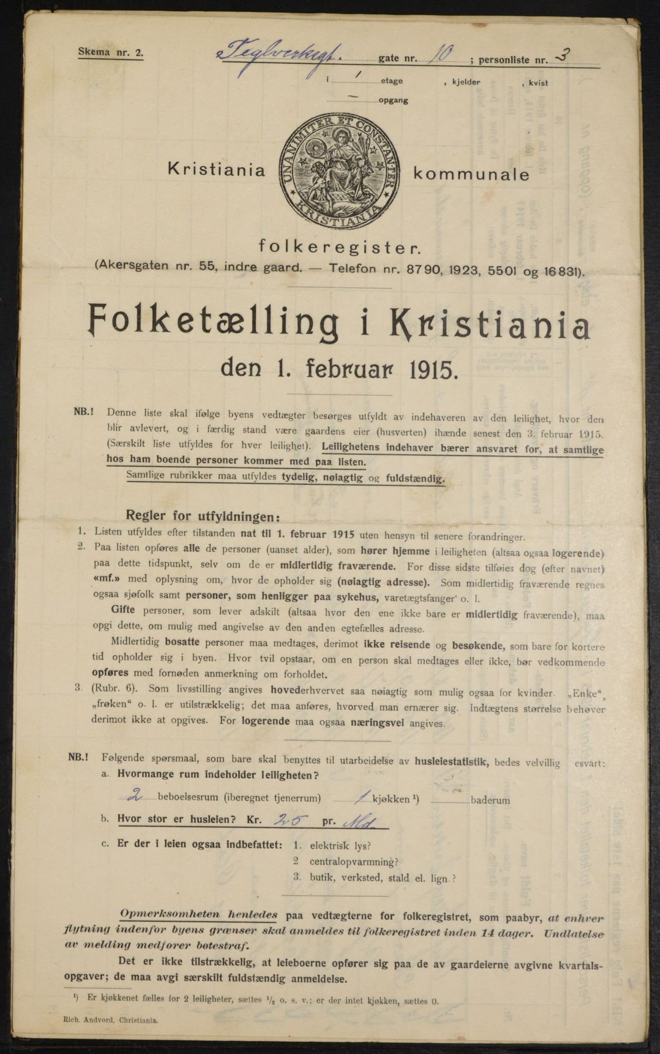 OBA, Municipal Census 1915 for Kristiania, 1915, p. 107768