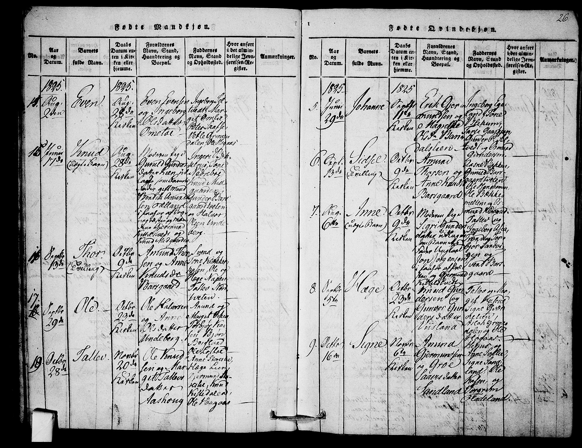 Mo kirkebøker, AV/SAKO-A-286/F/Fb/L0001: Parish register (official) no. II 1, 1814-1844, p. 26