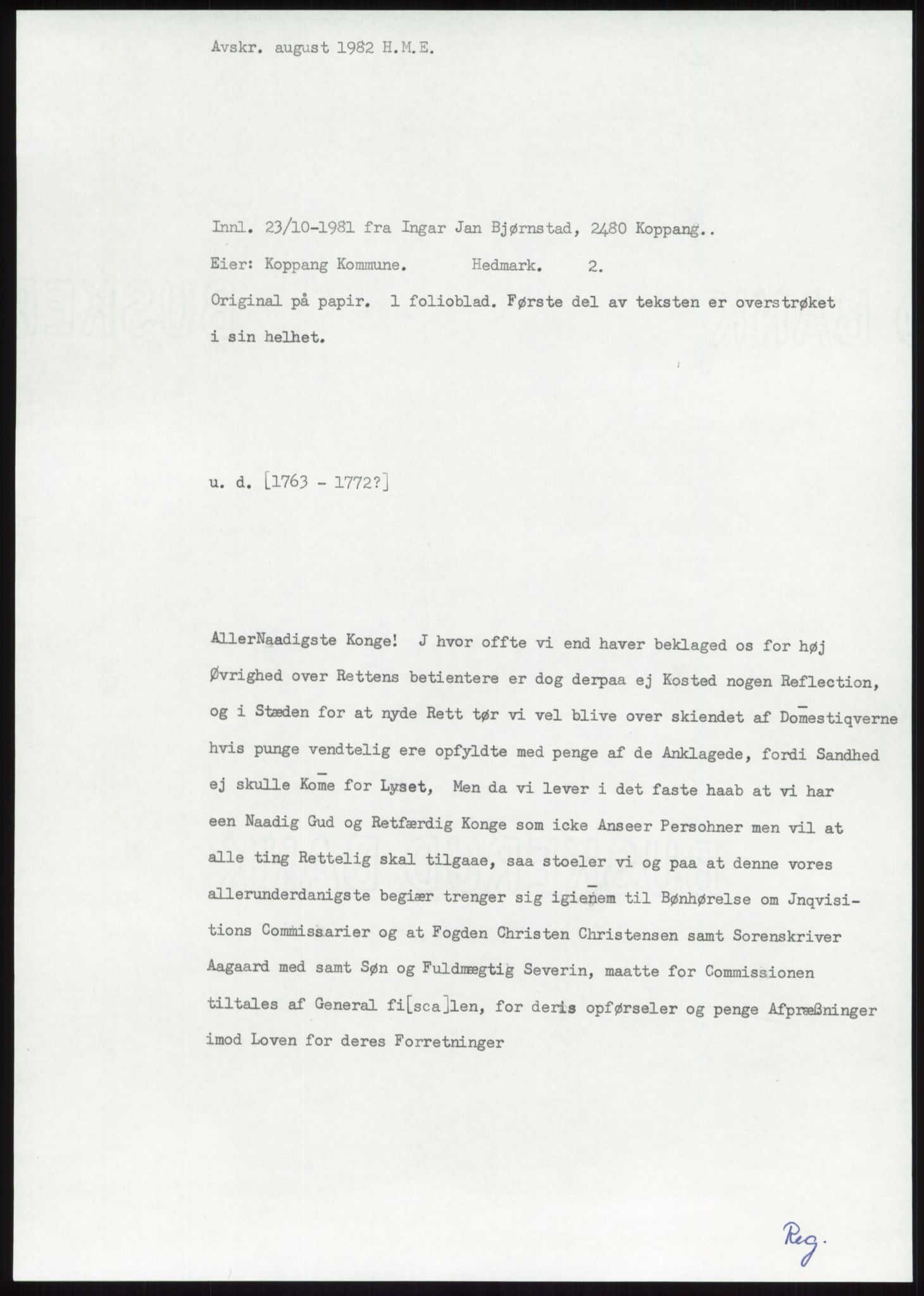 Samlinger til kildeutgivelse, Diplomavskriftsamlingen, RA/EA-4053/H/Ha, p. 1271