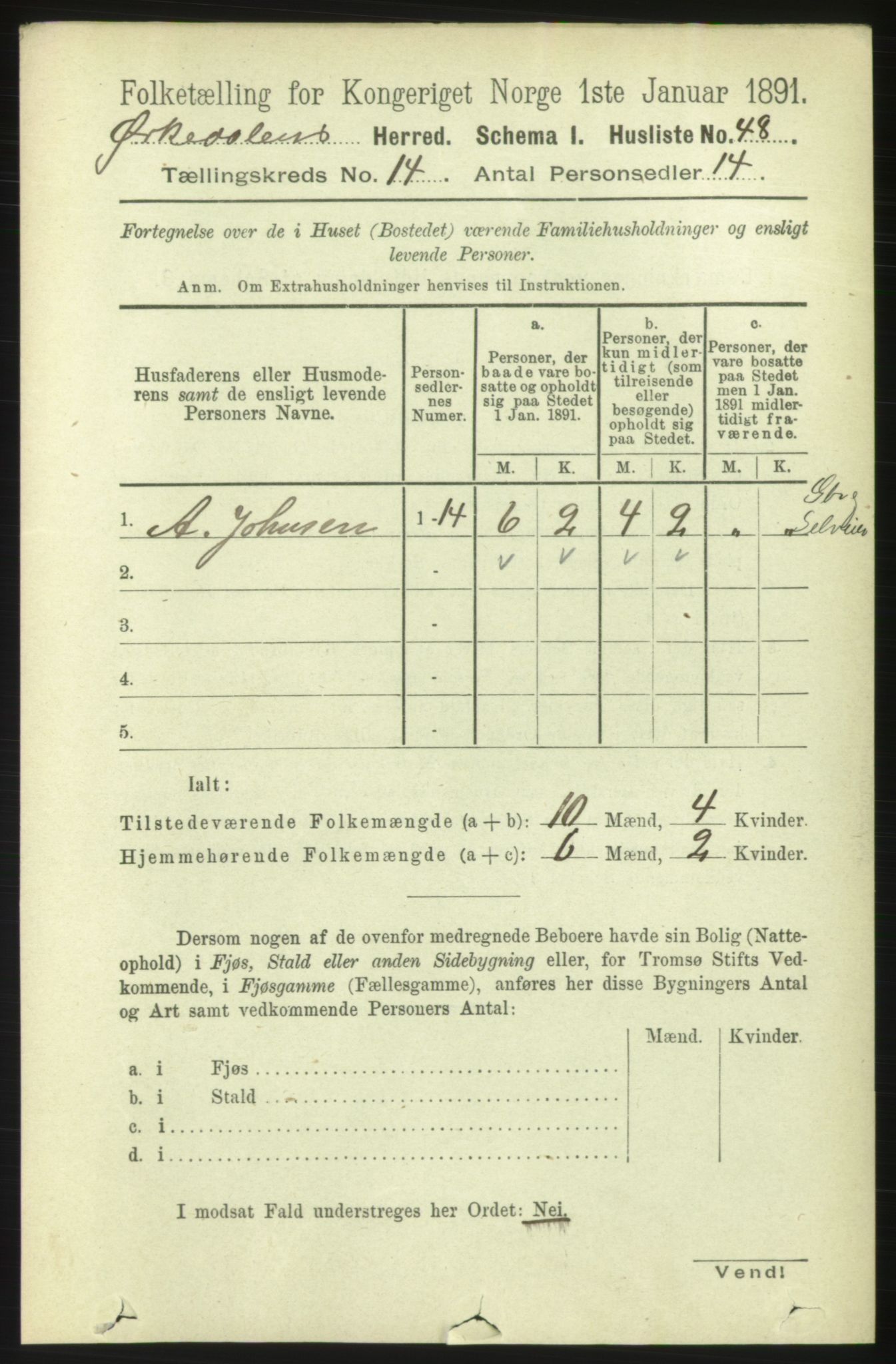 RA, 1891 census for 1638 Orkdal, 1891, p. 6545