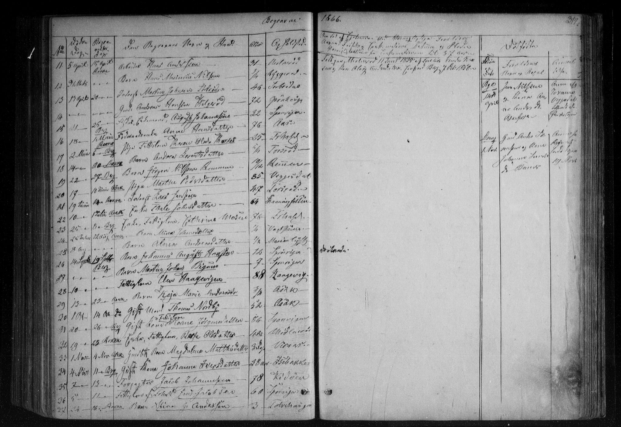 Berg prestekontor Kirkebøker, AV/SAO-A-10902/F/Fa/L0005: Parish register (official) no. I 5, 1861-1877, p. 314