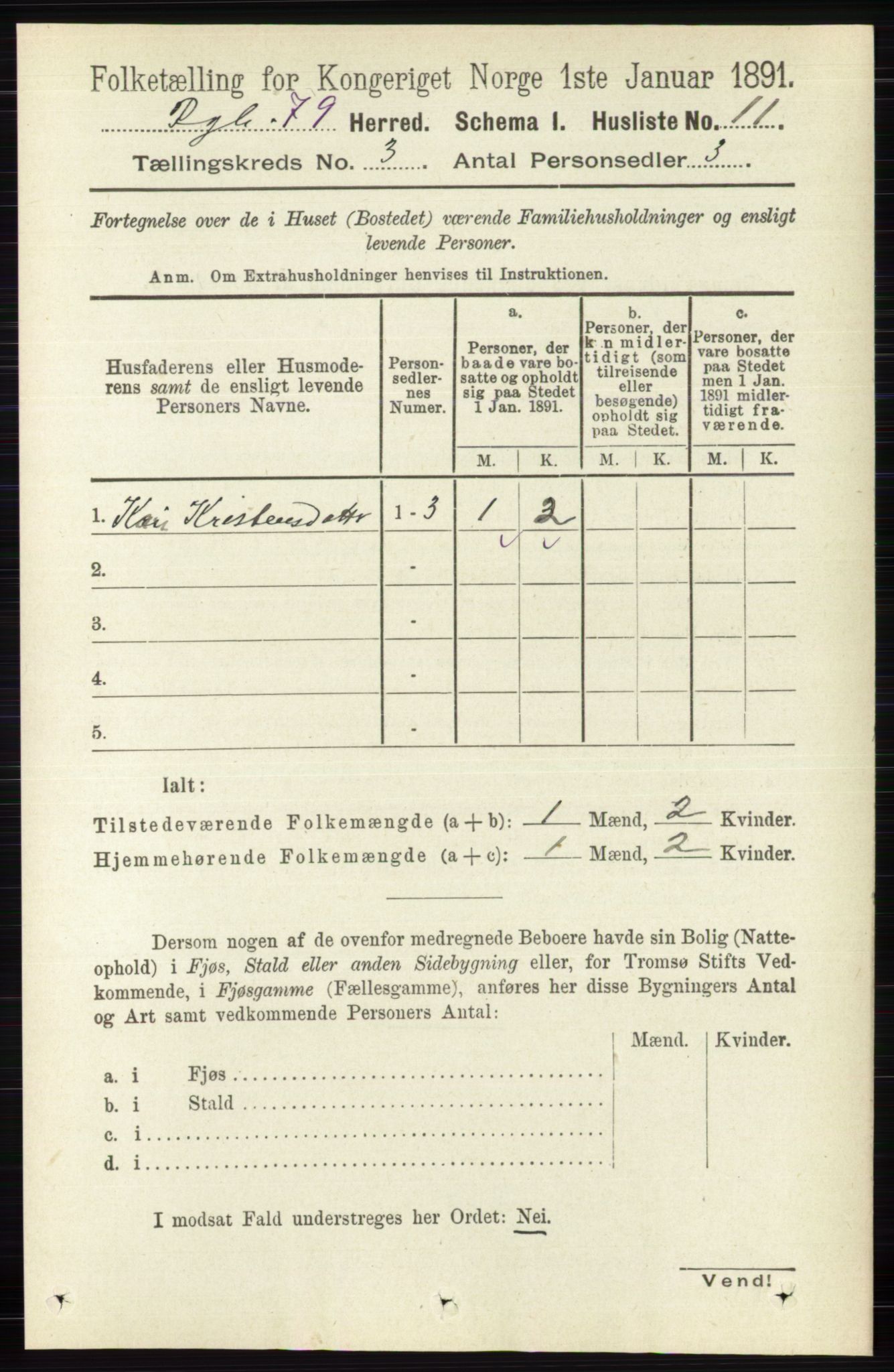 RA, 1891 census for 0520 Ringebu, 1891, p. 637