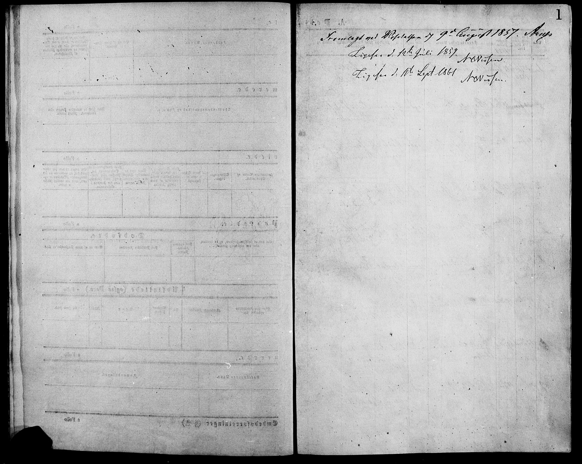Lesja prestekontor, SAH/PREST-068/H/Ha/Haa/L0007: Parish register (official) no. 7, 1854-1862, p. 1