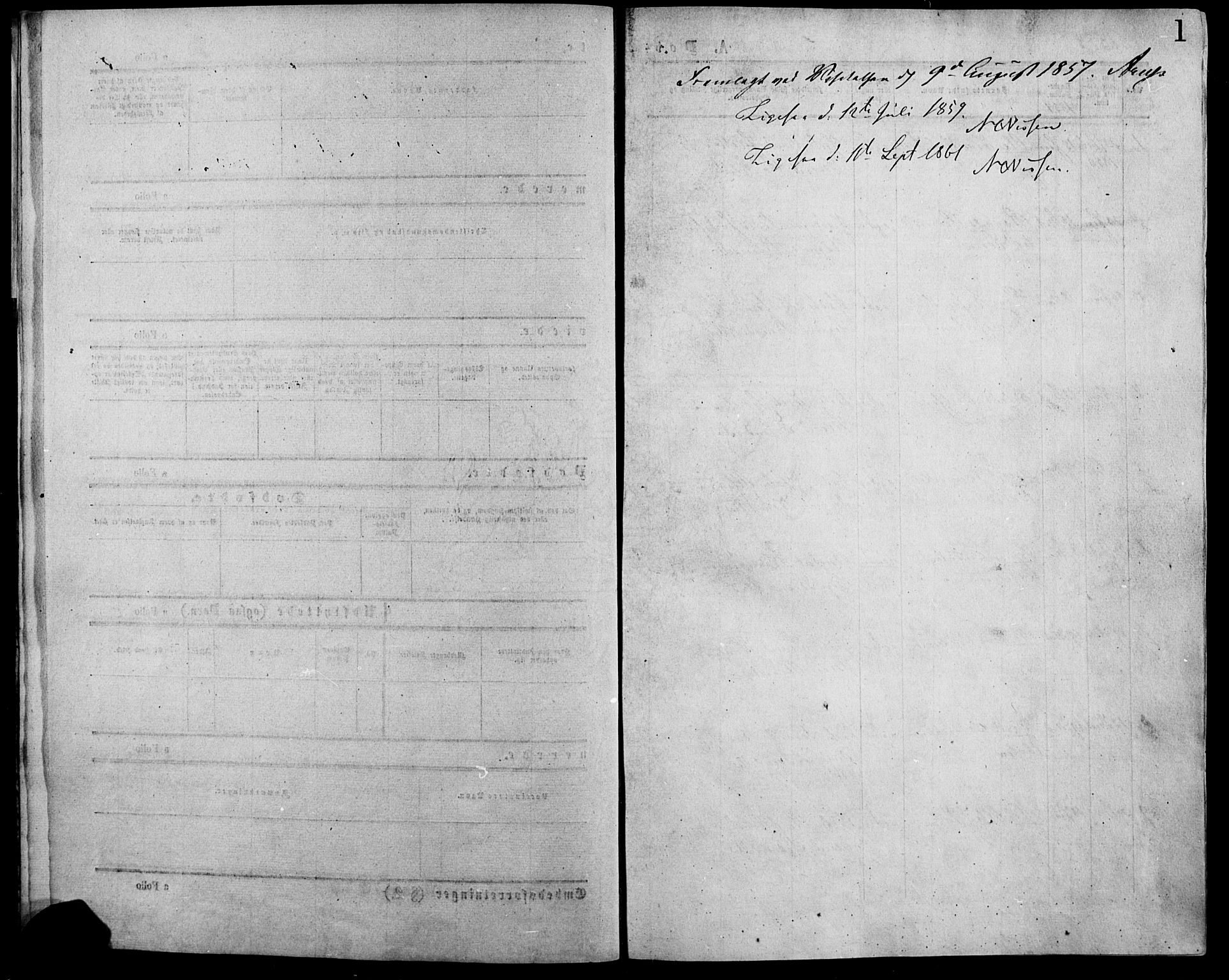 Lesja prestekontor, AV/SAH-PREST-068/H/Ha/Haa/L0007: Parish register (official) no. 7, 1854-1862, p. 1