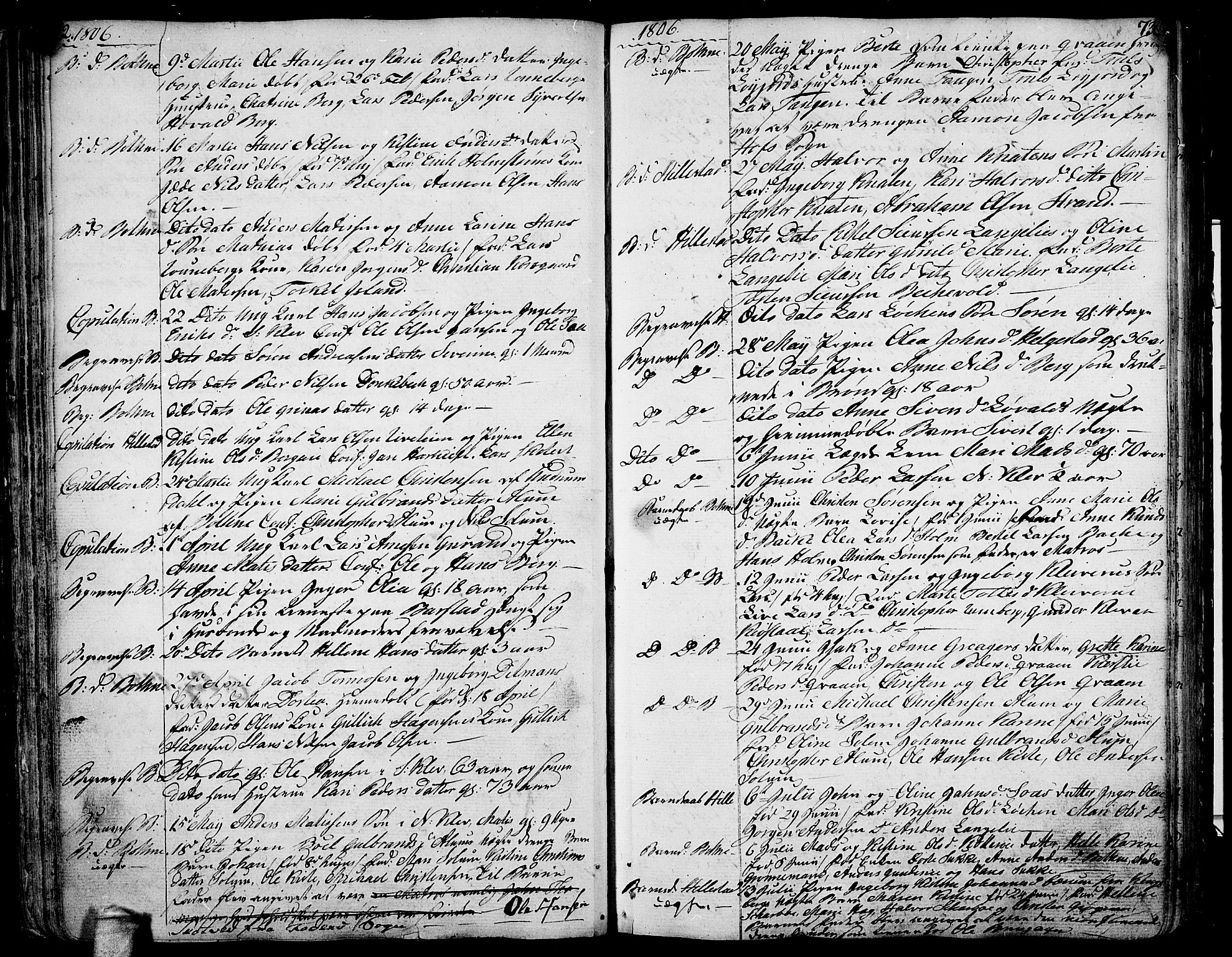 Botne kirkebøker, AV/SAKO-A-340/F/Fa/L0003: Parish register (official) no. I 3 /1, 1792-1844, p. 72-73