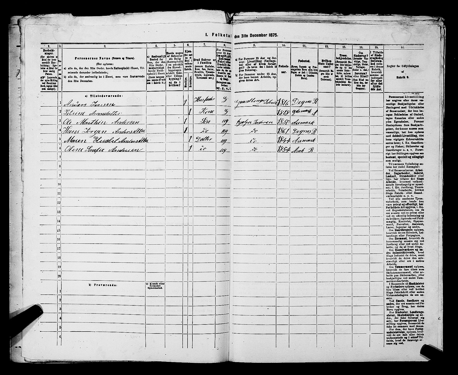 RA, 1875 census for 0128P Rakkestad, 1875, p. 1839