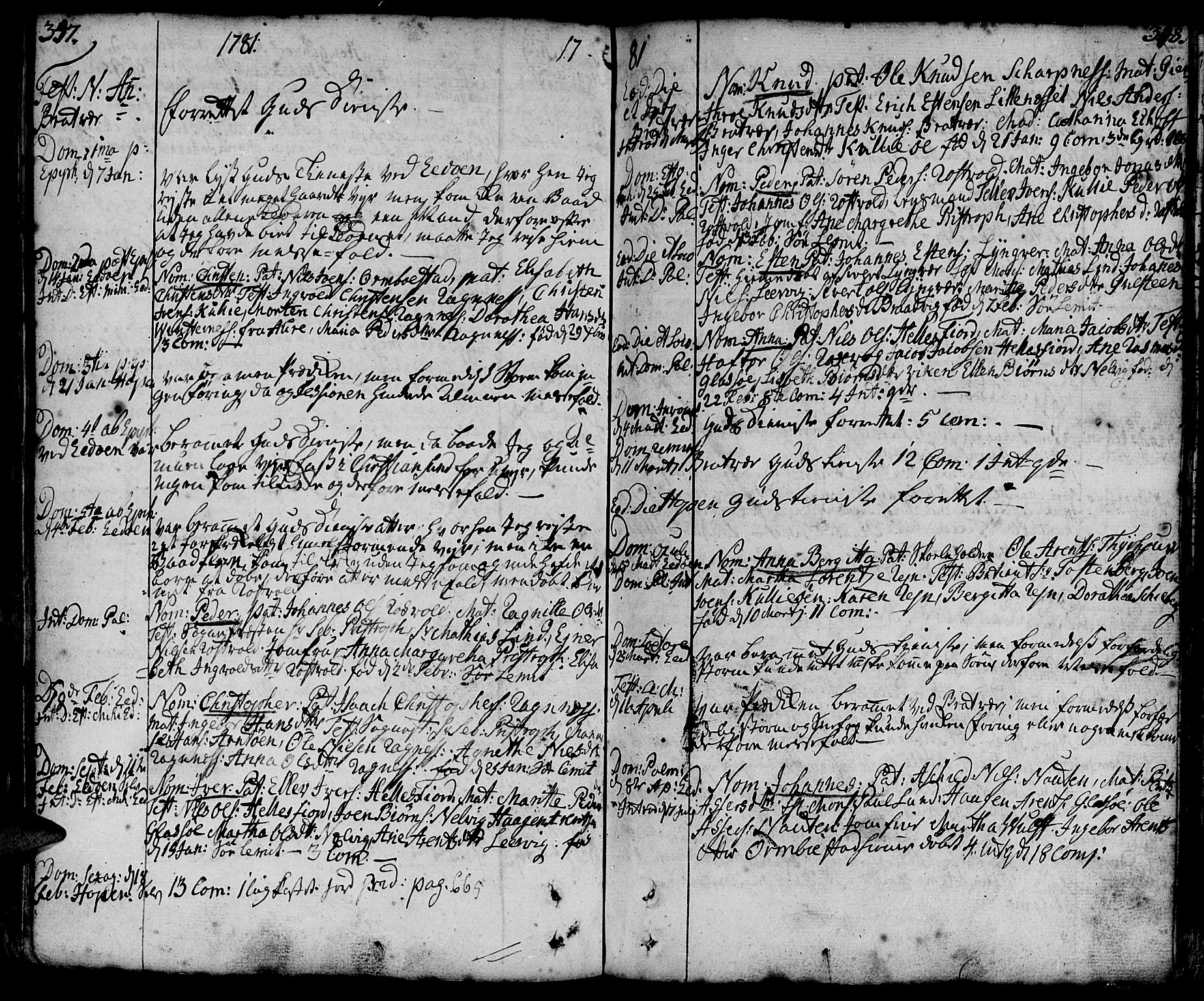 Ministerialprotokoller, klokkerbøker og fødselsregistre - Møre og Romsdal, SAT/A-1454/581/L0932: Parish register (official) no. 581A02, 1767-1823, p. 347-348