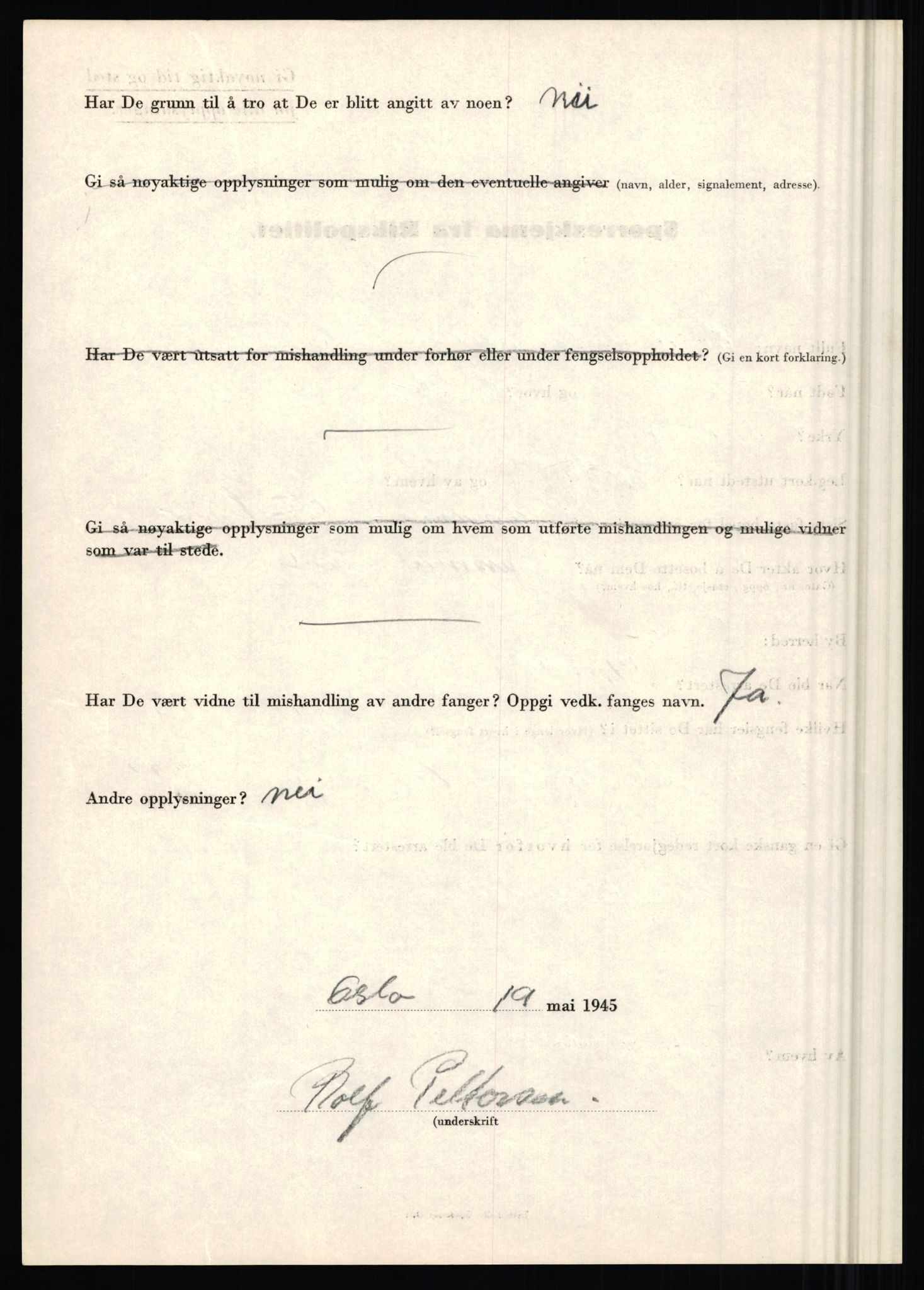 Rikspolitisjefen, AV/RA-S-1560/L/L0014: Pettersen, Aksel - Savosnick, Ernst, 1940-1945, p. 134