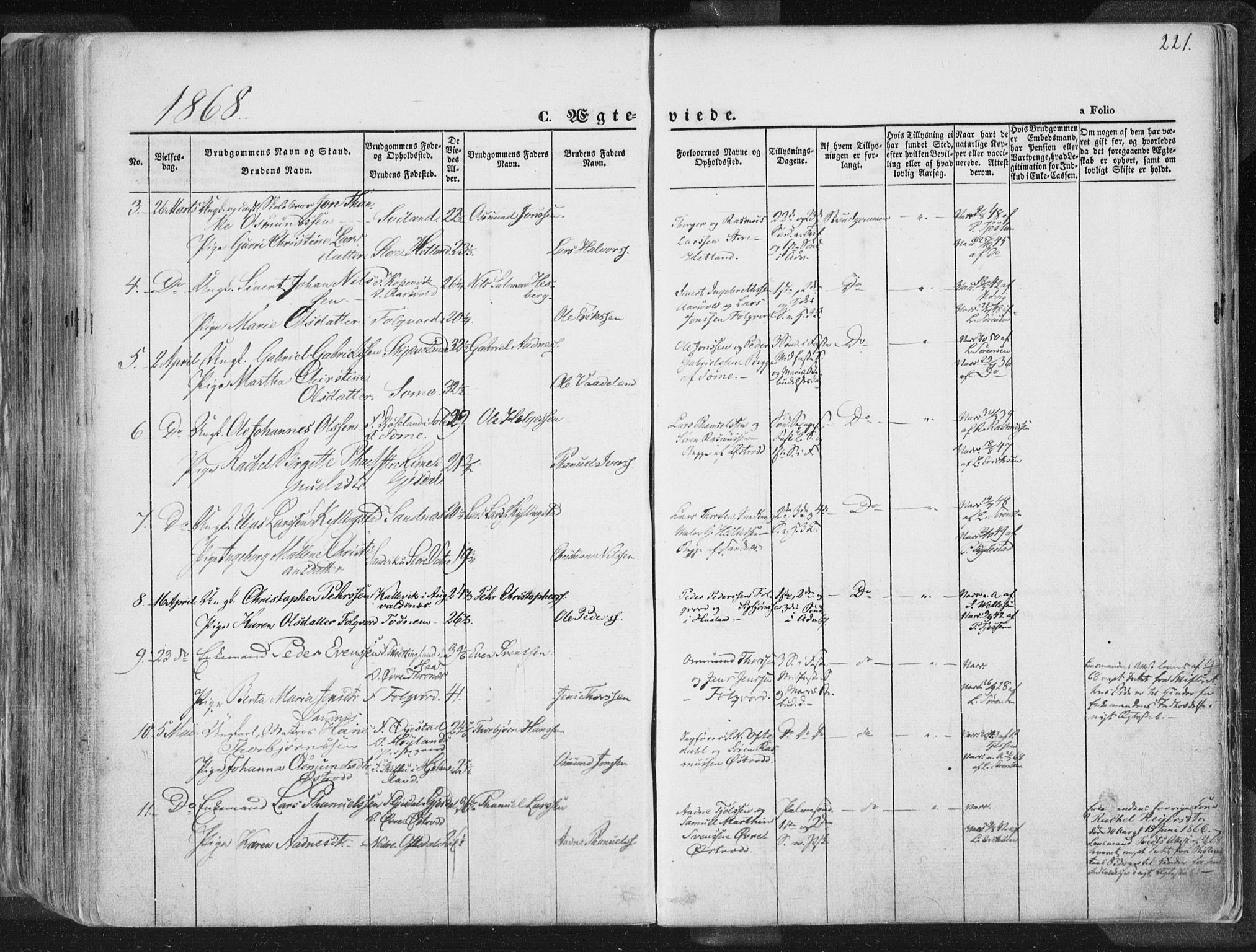 Høyland sokneprestkontor, SAST/A-101799/001/30BA/L0010: Parish register (official) no. A 9.1, 1857-1877, p. 221