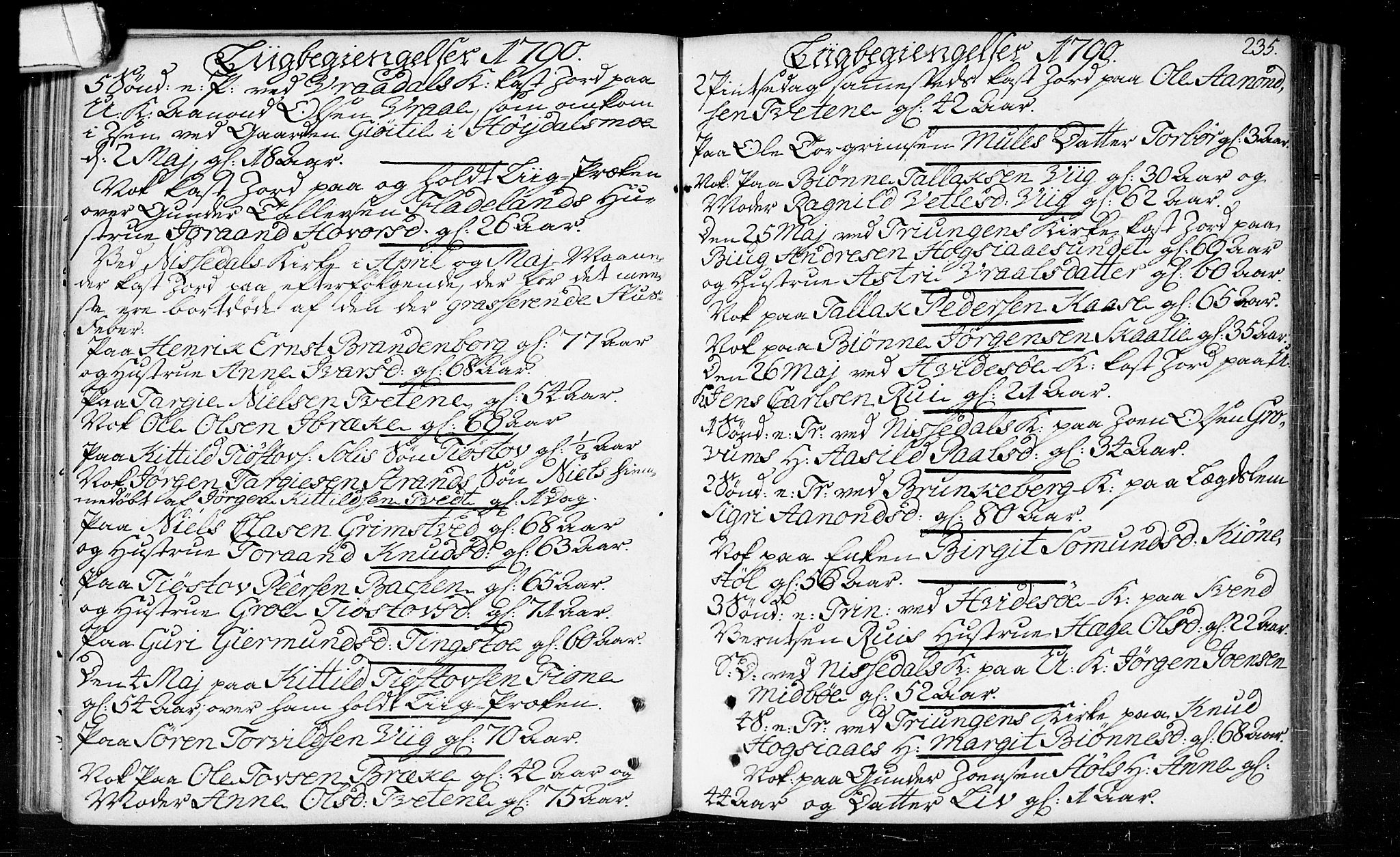 Kviteseid kirkebøker, AV/SAKO-A-276/F/Fa/L0003: Parish register (official) no. I 3, 1787-1799, p. 235