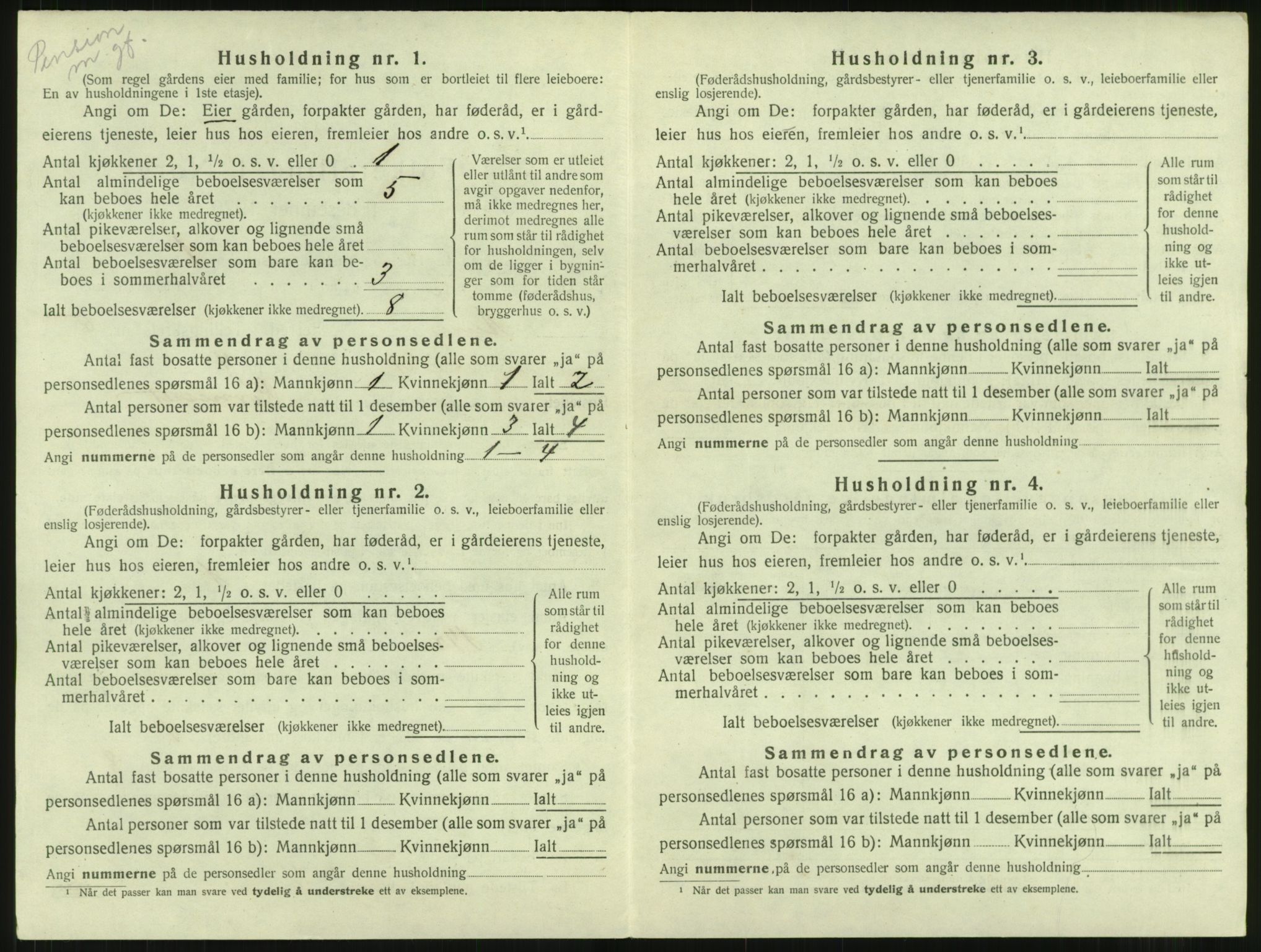 SAT, 1920 census for Aure, 1920, p. 267