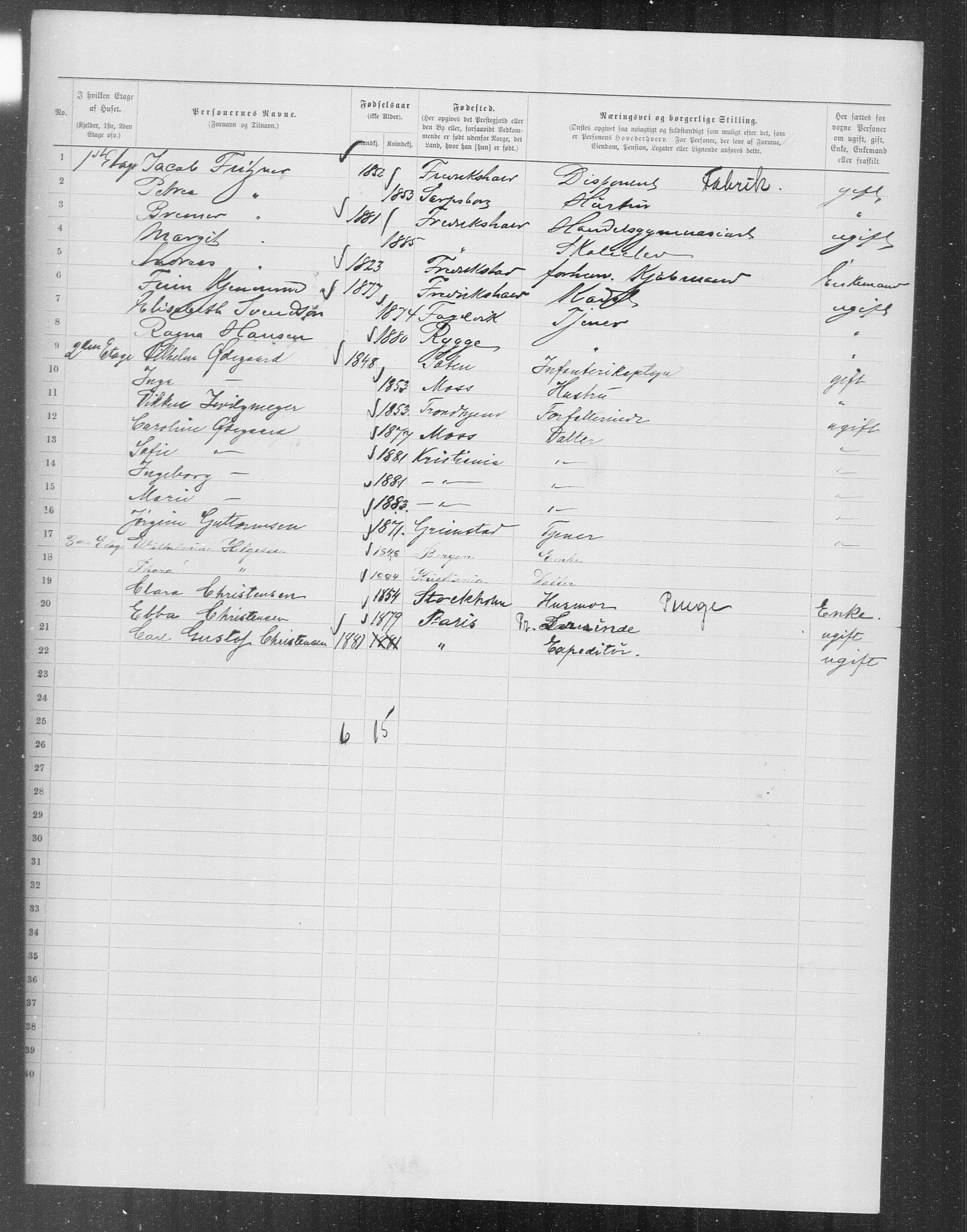 OBA, Municipal Census 1899 for Kristiania, 1899, p. 7687