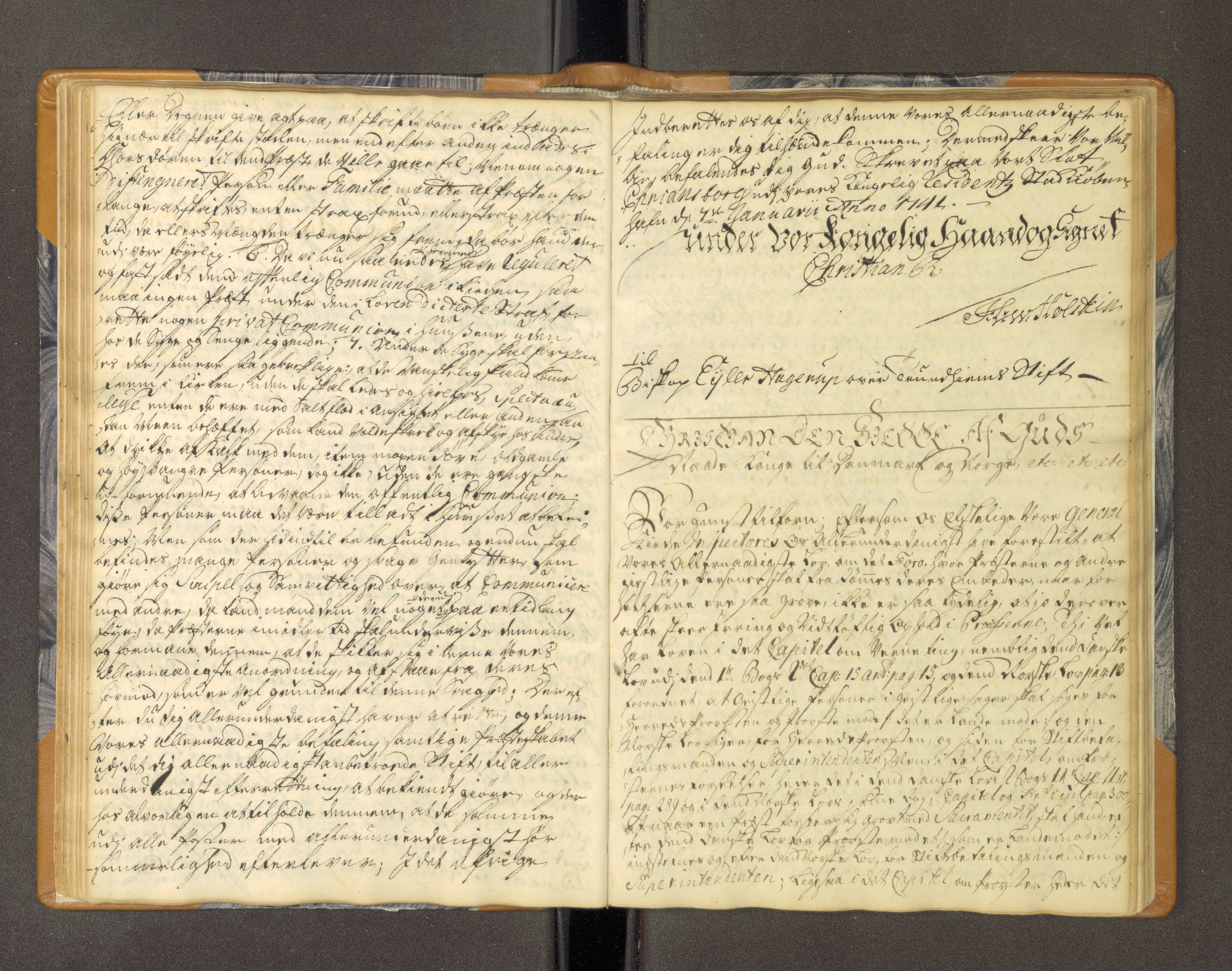 Nidaros biskop, AV/SAT-A-0968/F/L0005: Kopibok 1, innkomne kongelege brev, 1731-1747